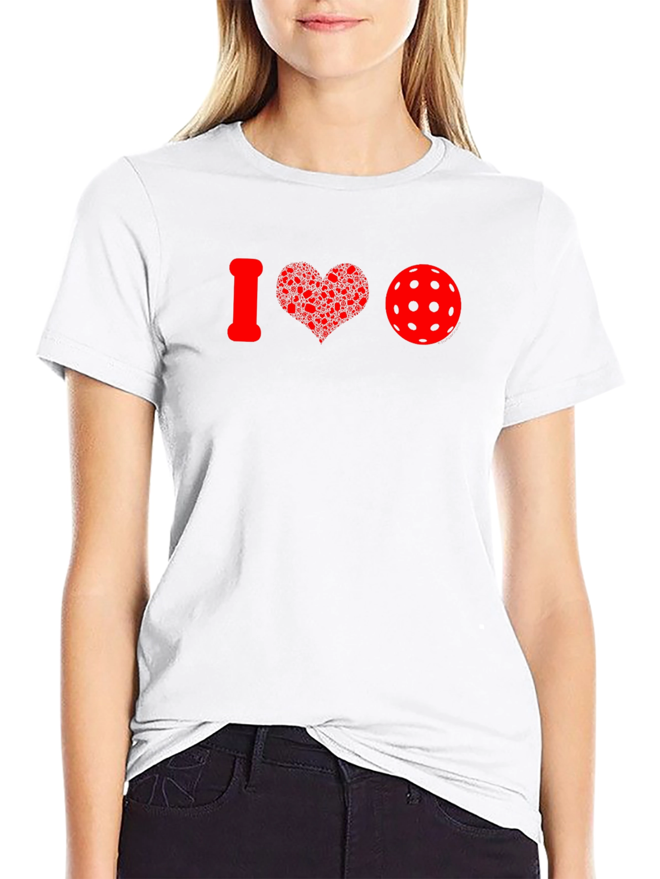 I Heart Pickleball T-Shirt - Red Graphic Tee