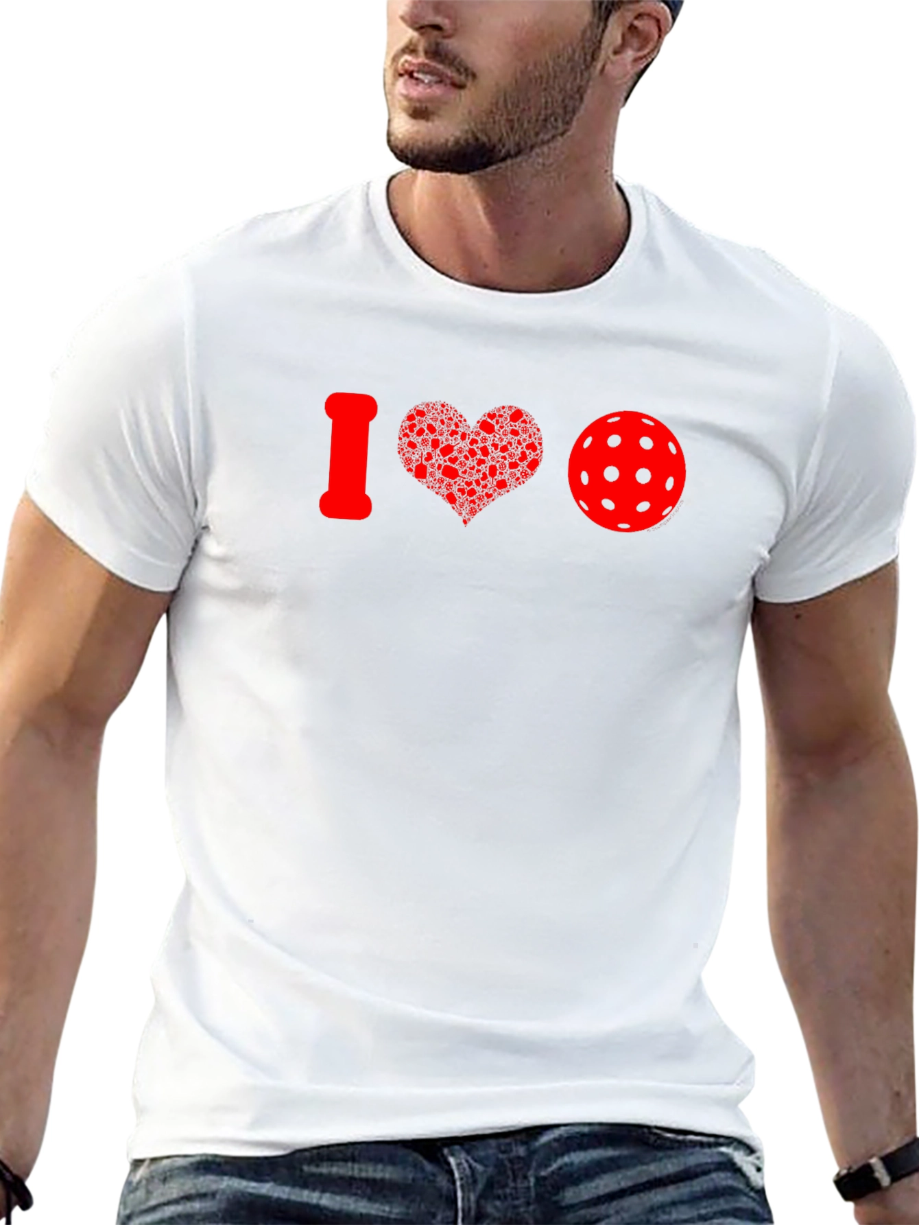I Heart Pickleball T-Shirt - Red Graphic Tee