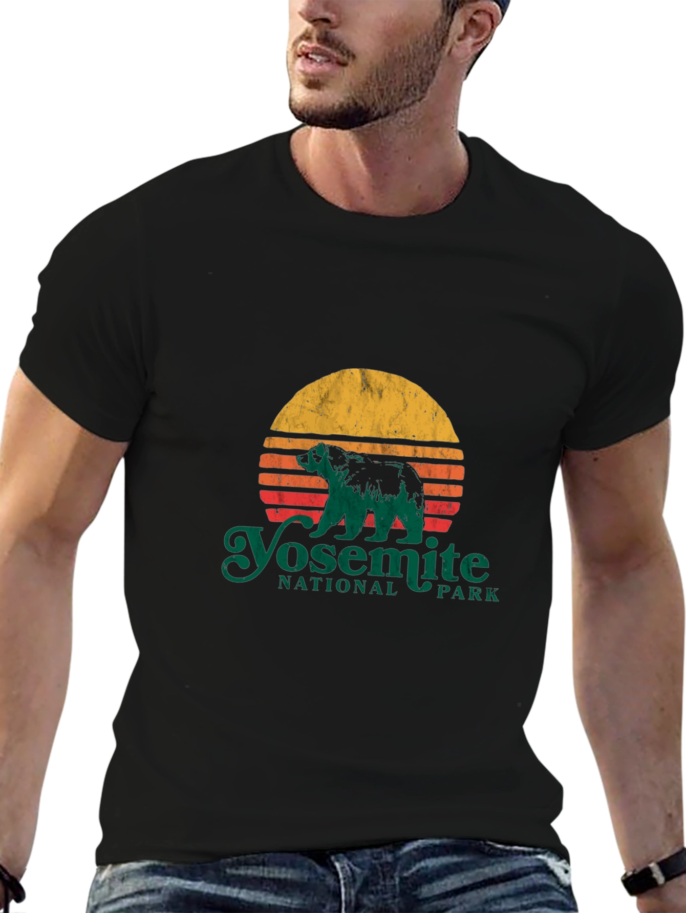 Yosemite National Park Bear T-Shirt - Retro Style Tee