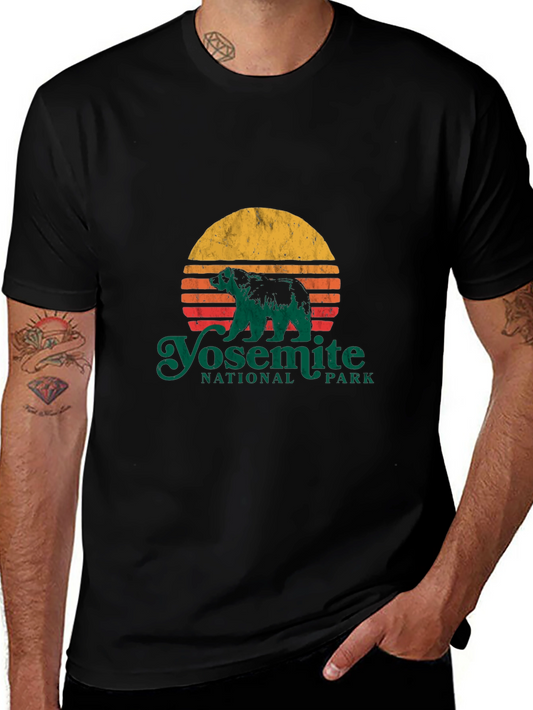 Yosemite National Park Bear T-Shirt - Retro Style Tee