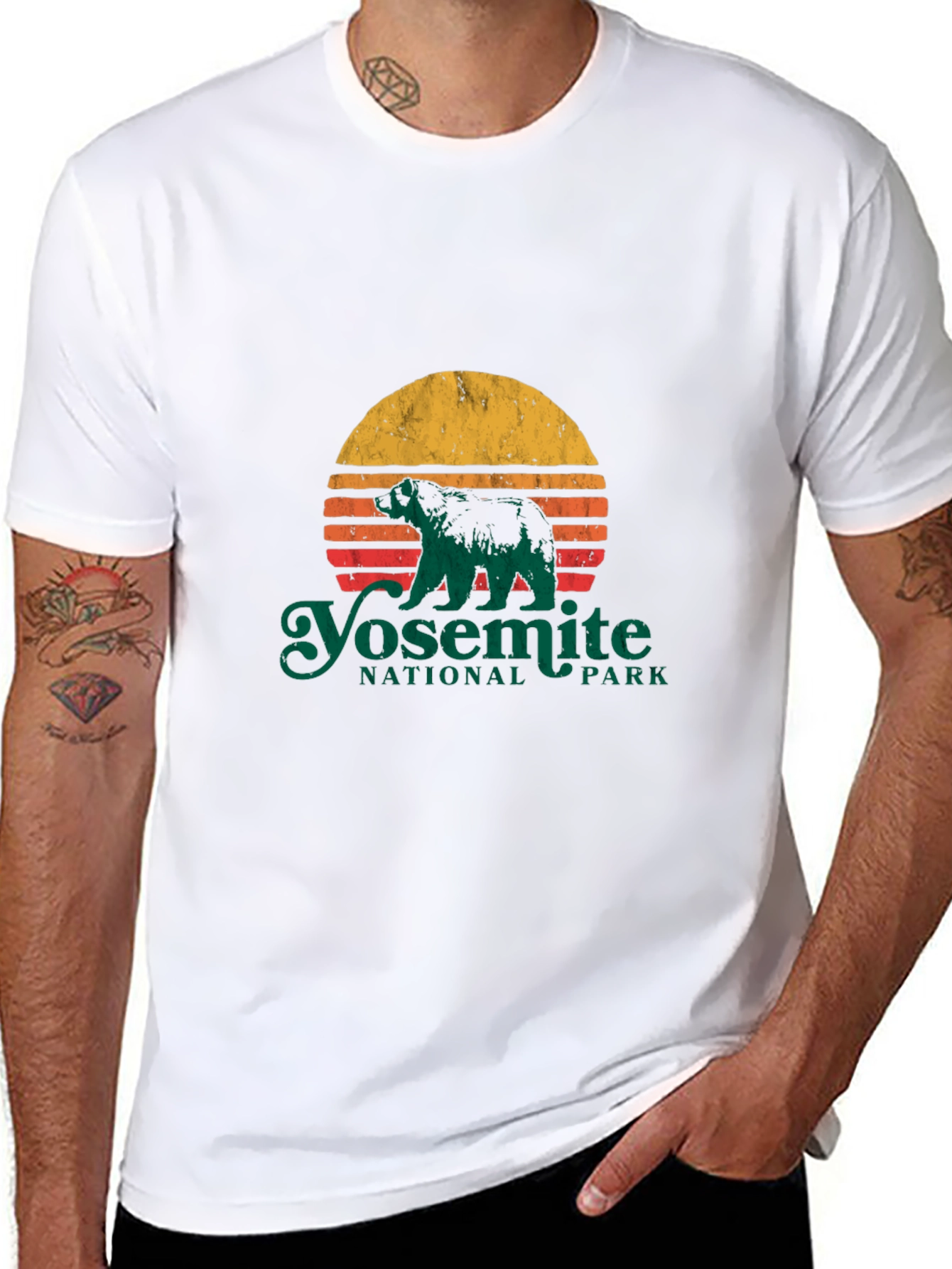 Yosemite National Park Bear T-Shirt - Retro Style Tee
