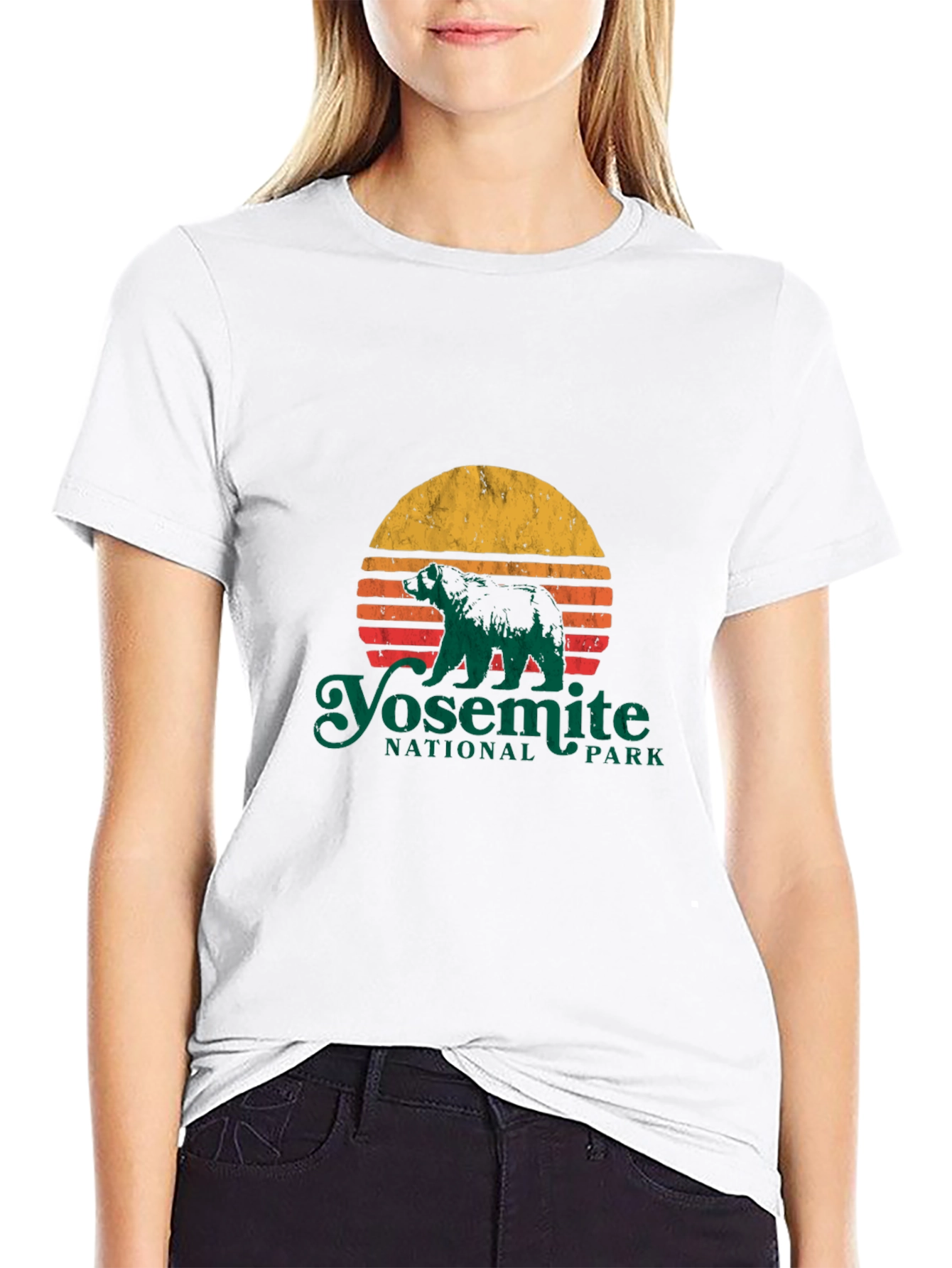Yosemite National Park Bear T-Shirt - Retro Style Tee