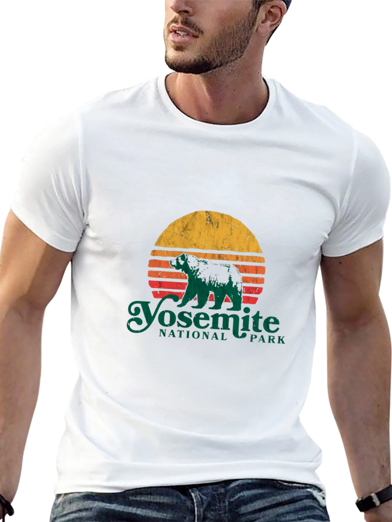 Yosemite National Park Bear T-Shirt - Retro Style Tee