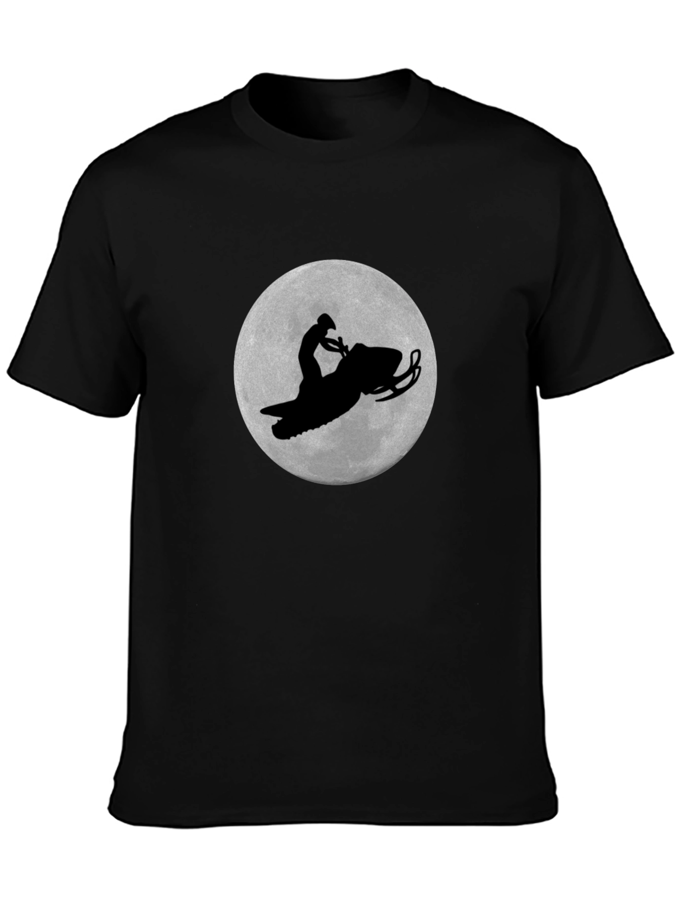 Snowmobile Rider Black Graphic Tee