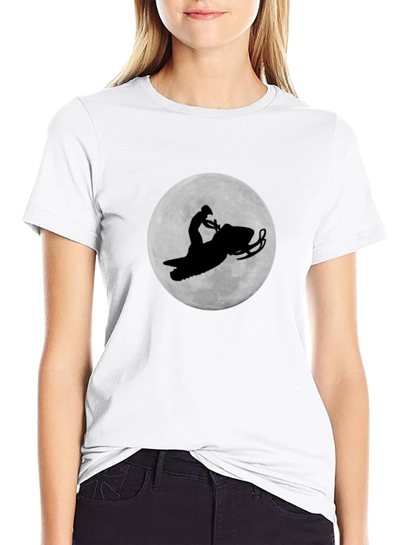 Snowmobile Rider Black Graphic Tee