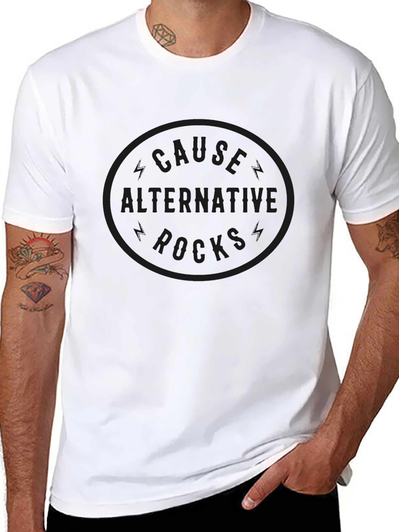 Cause Alternative Rocks Black T-Shirt - Stylish Graphic Tee