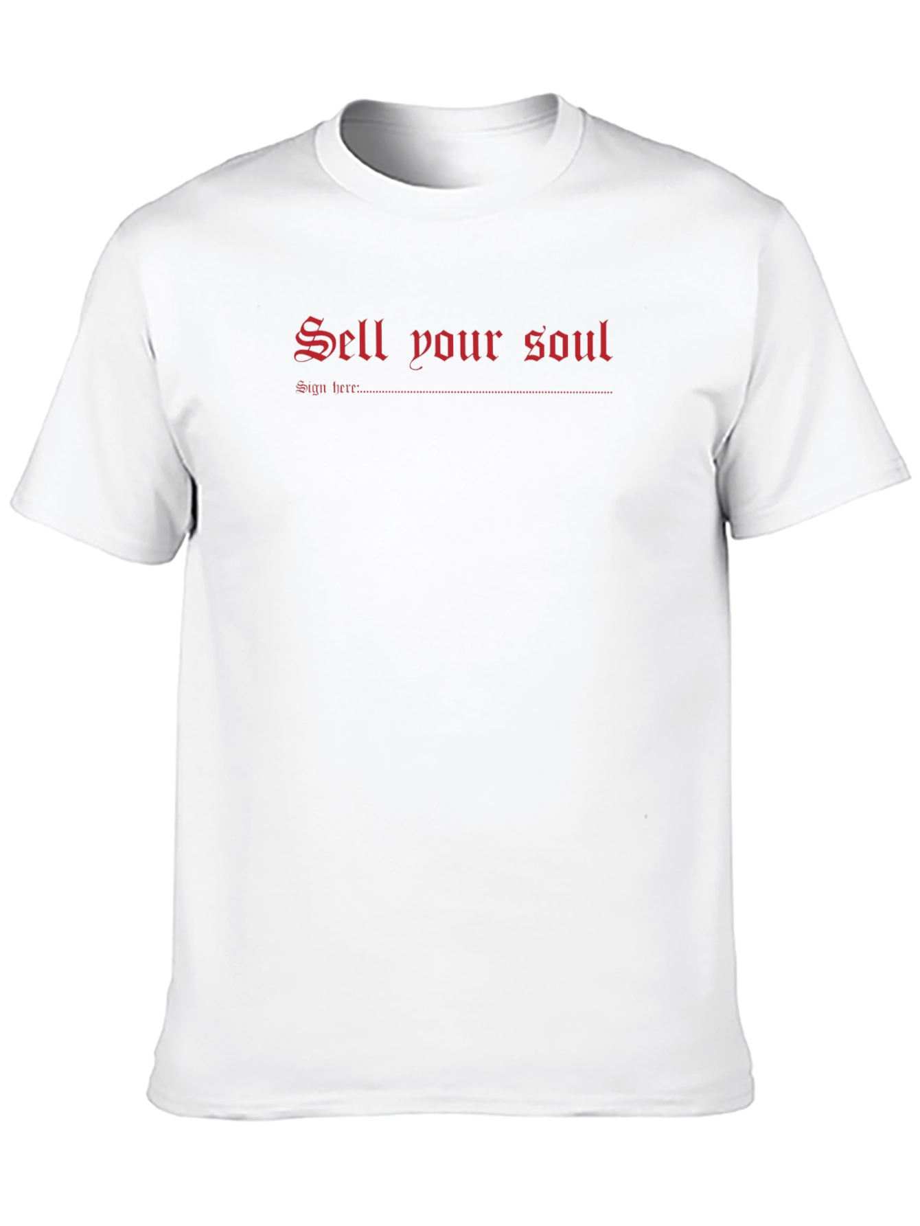Sell Your Soul Graphic Tee - Black Cotton T-Shirt