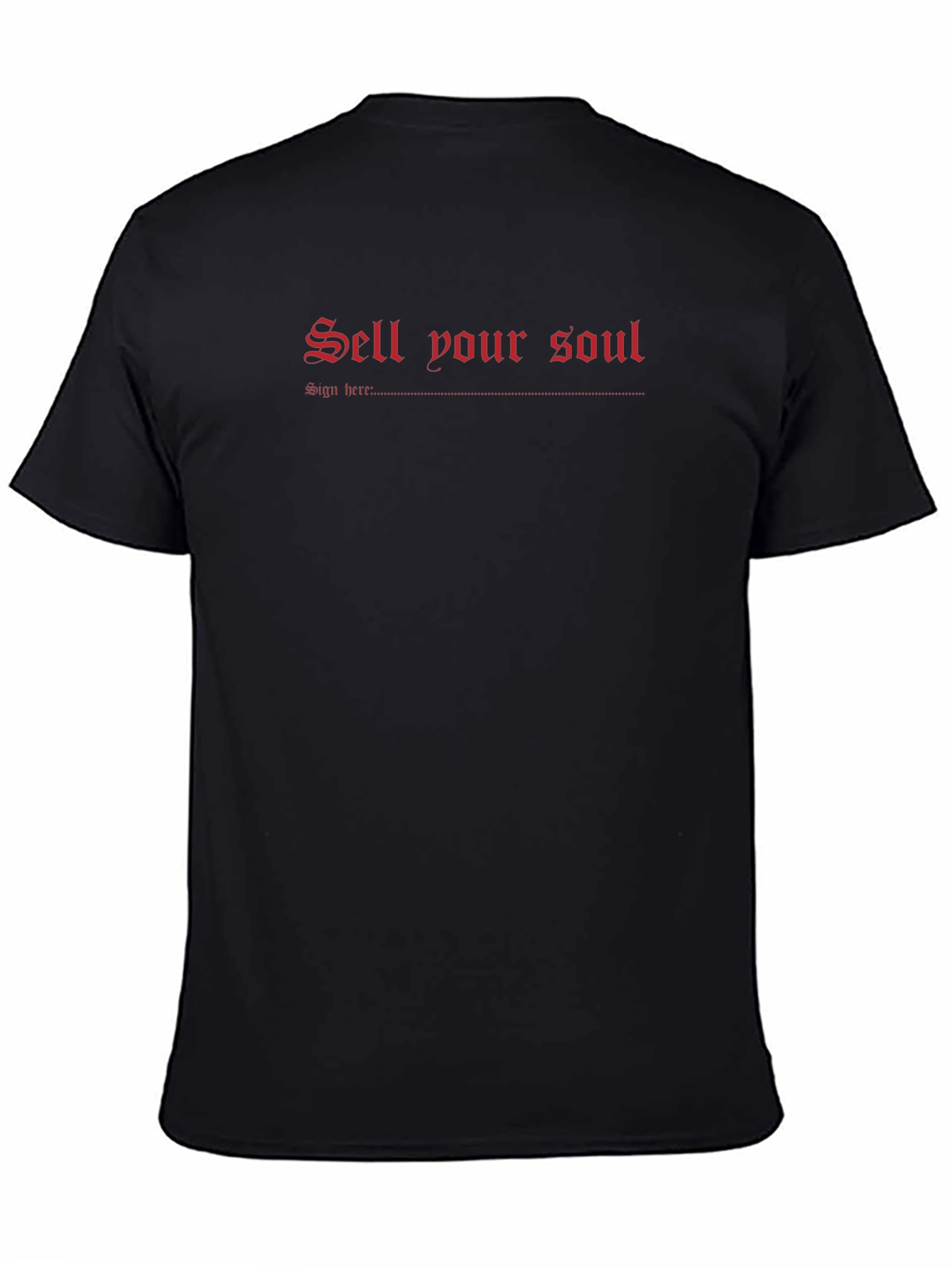 Sell Your Soul Graphic Tee - Black Cotton T-Shirt