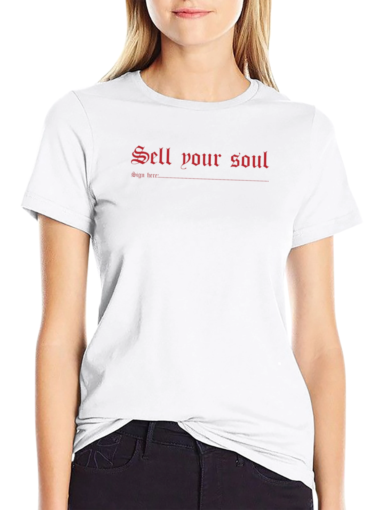 Sell Your Soul Graphic Tee - Black Cotton T-Shirt