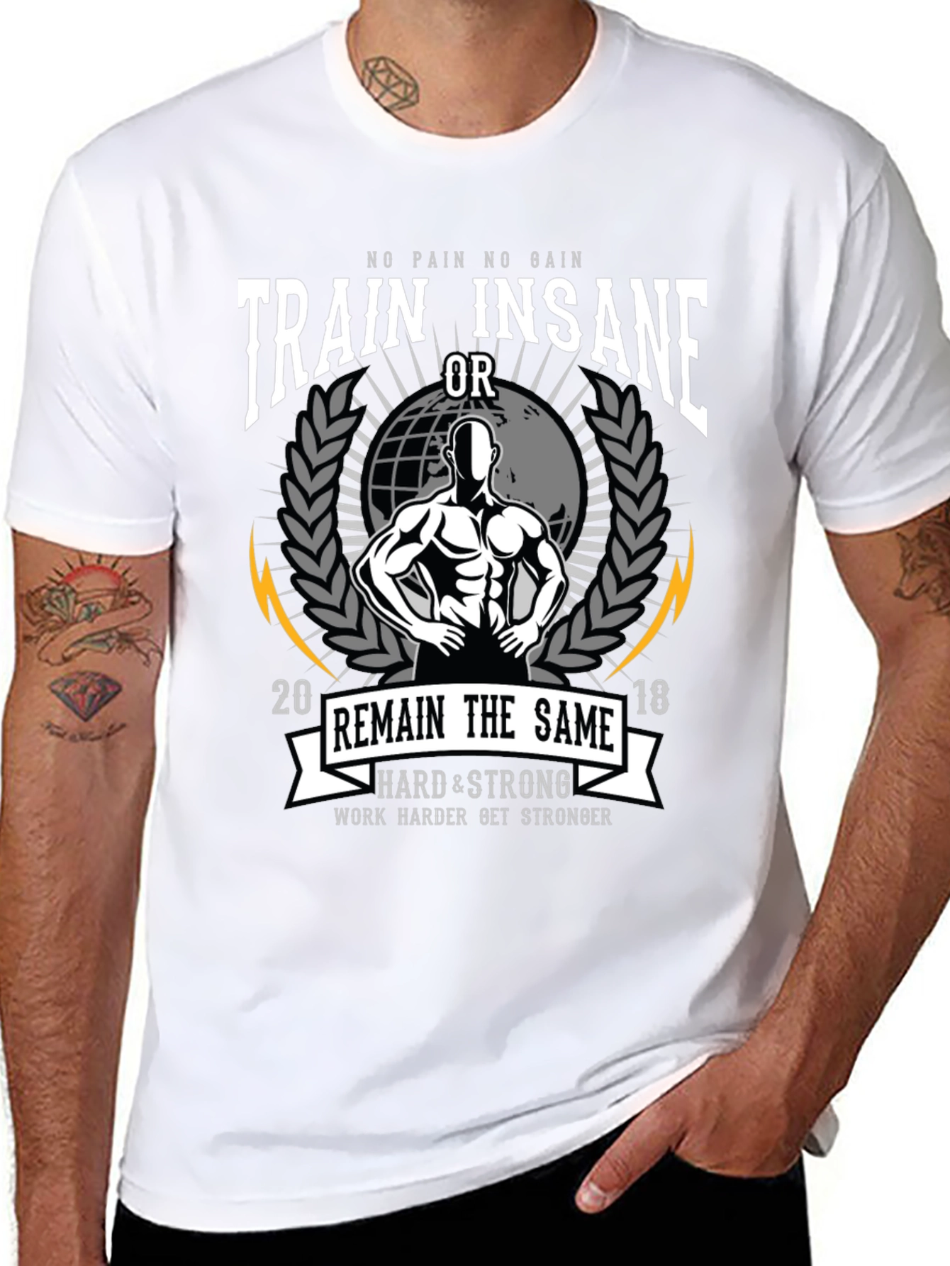 Train Insane Graphic Tee - Fitness Motivation Shirt