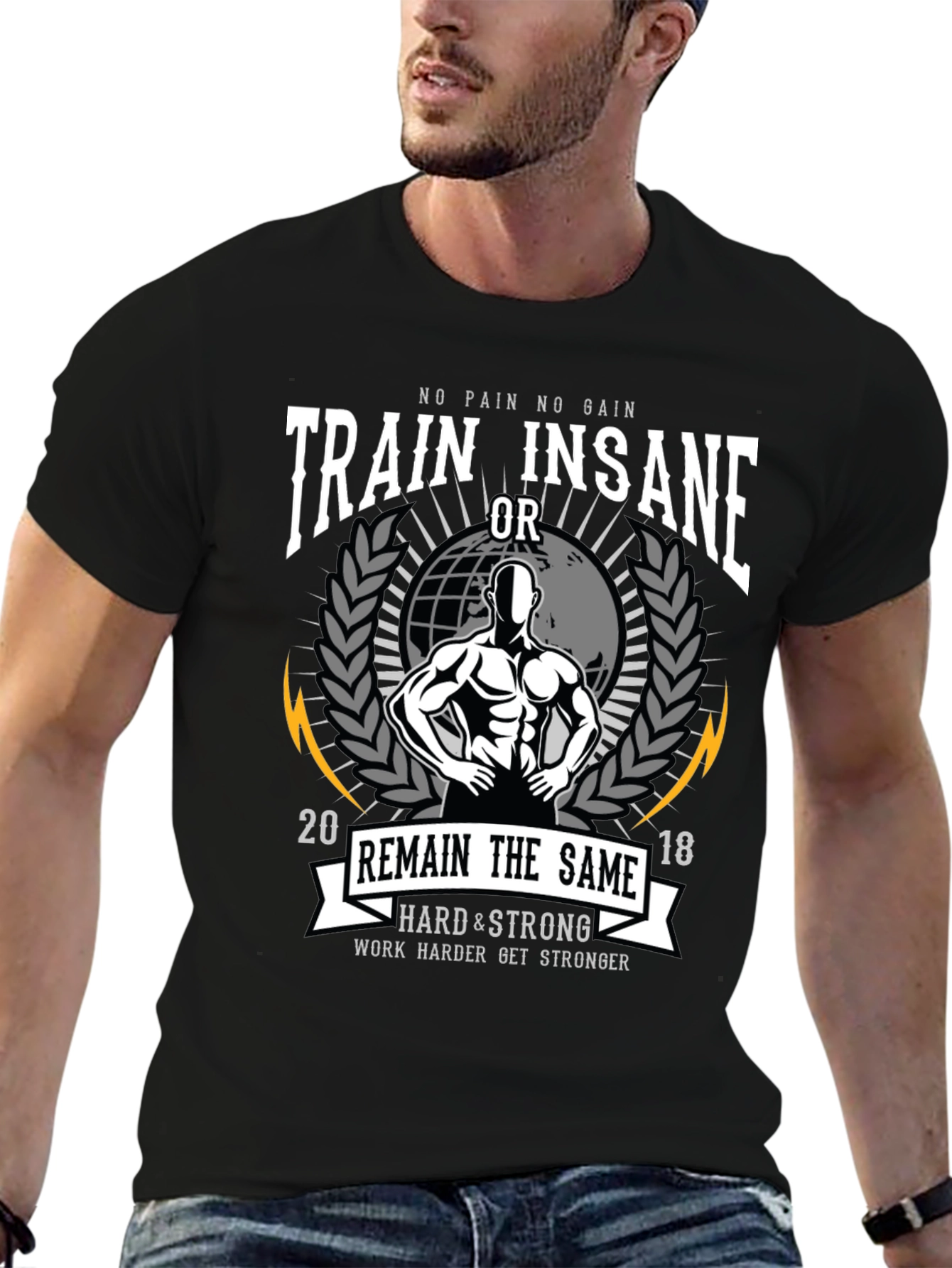 Train Insane Graphic Tee - Fitness Motivation Shirt