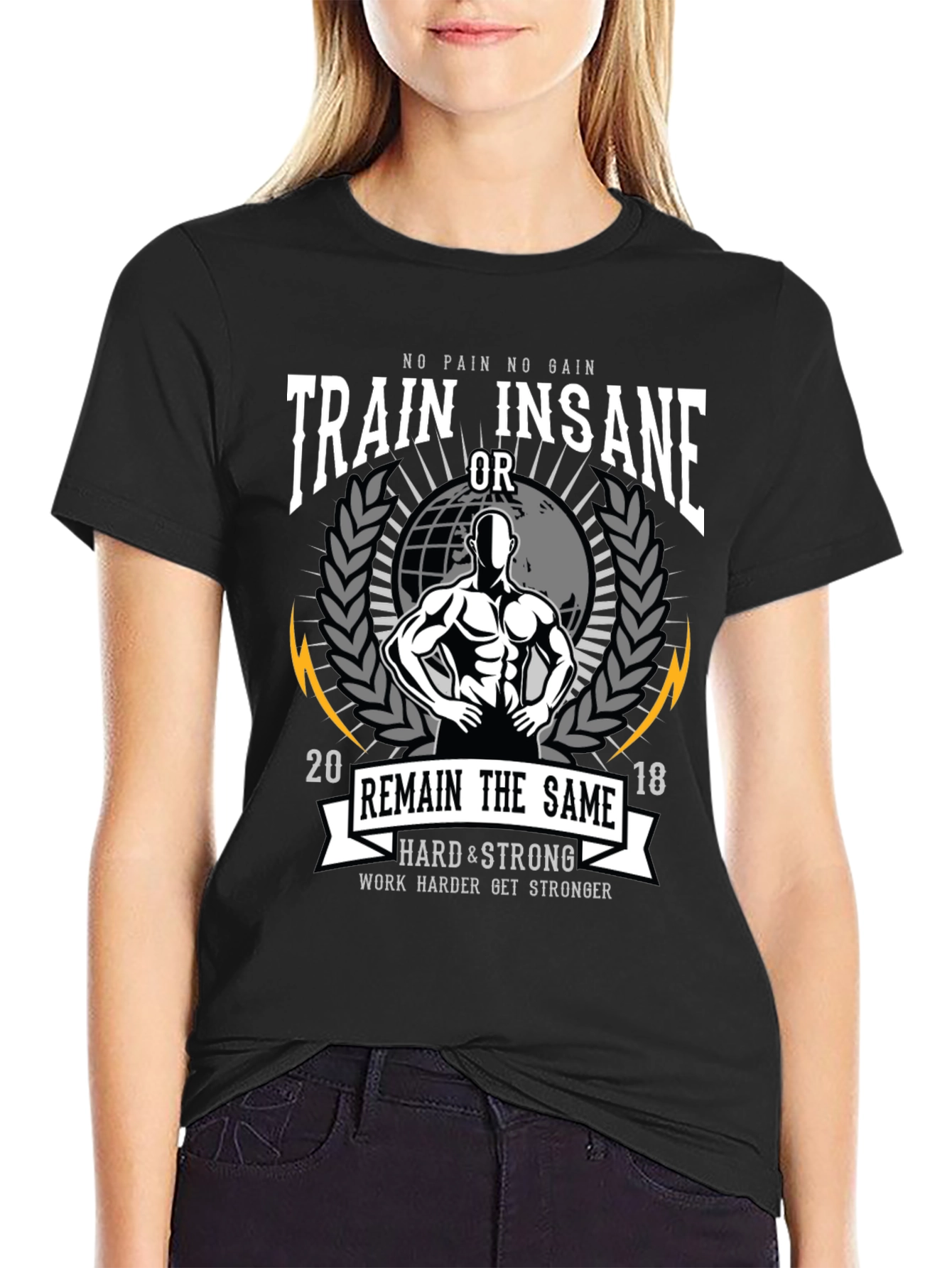Train Insane Graphic Tee - Fitness Motivation Shirt
