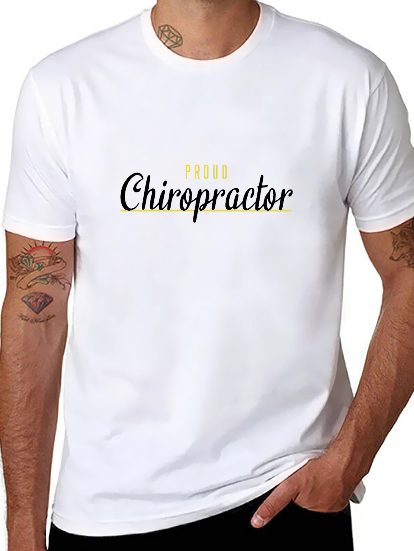 Proud Chiropractor Black T-Shirt