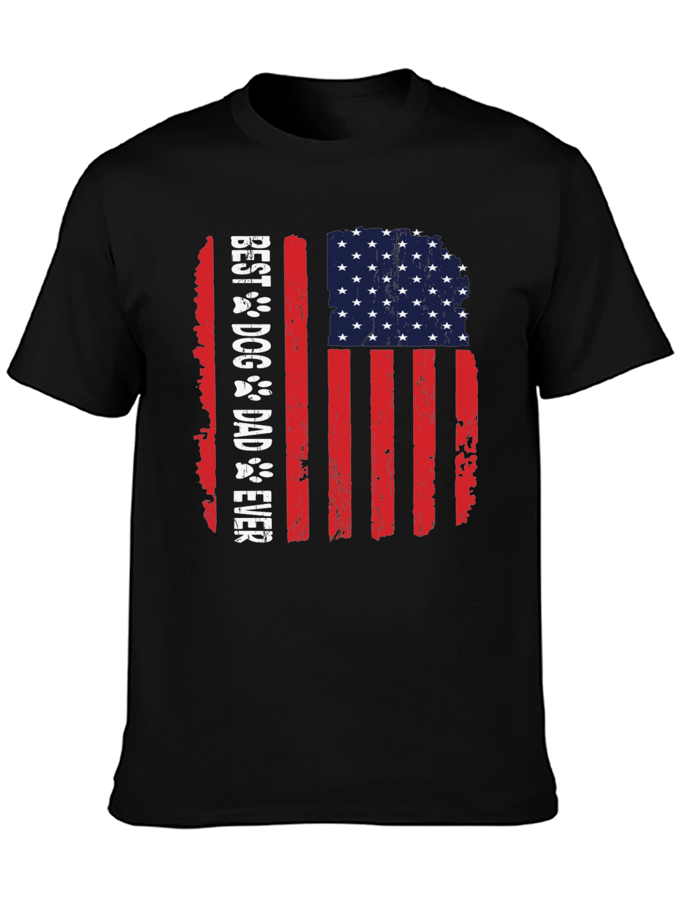 Best Dog Dad Ever American Flag T-Shirt