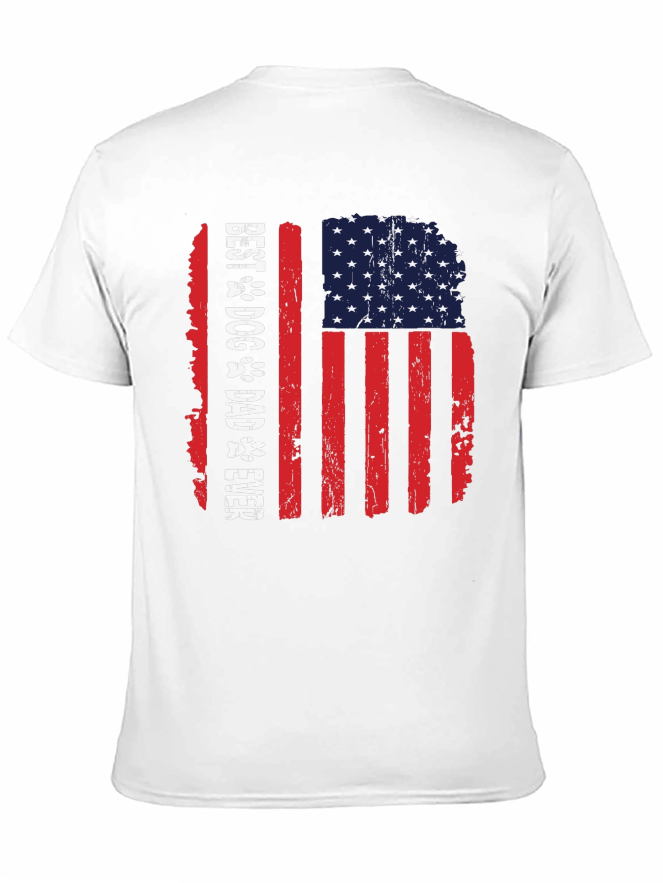 Best Dog Dad Ever American Flag T-Shirt