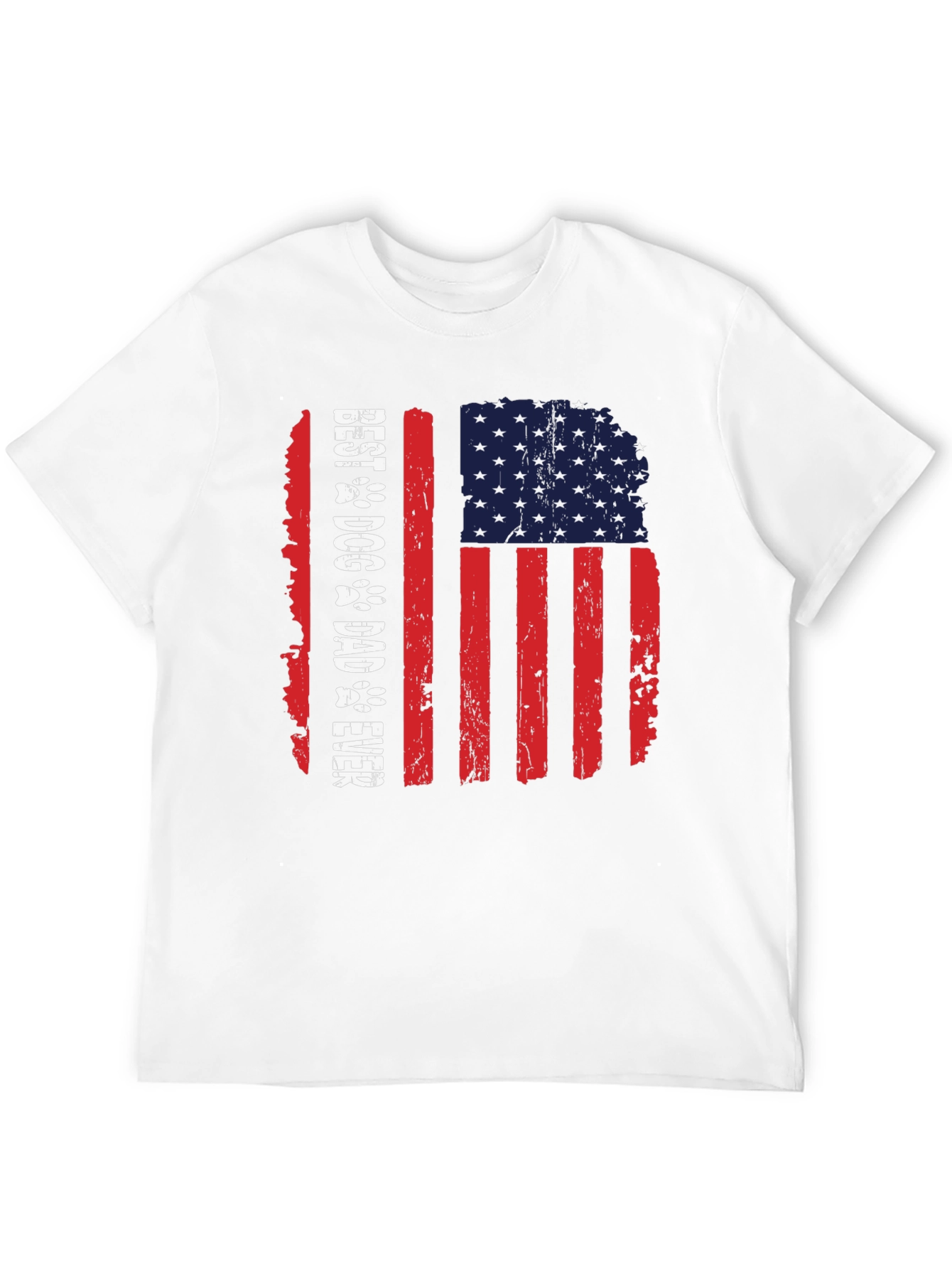 Best Dog Dad Ever American Flag T-Shirt