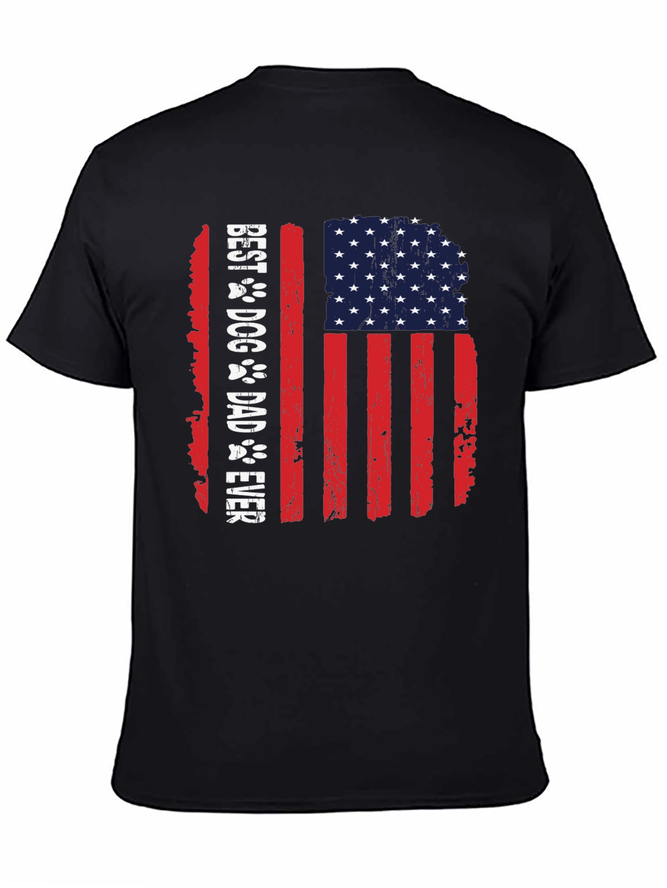 Best Dog Dad Ever American Flag T-Shirt