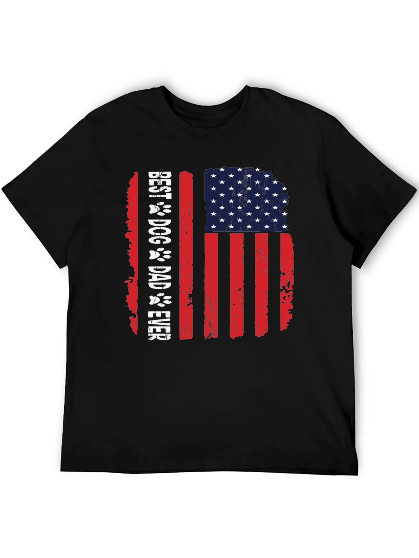 Best Dog Dad Ever American Flag T-Shirt