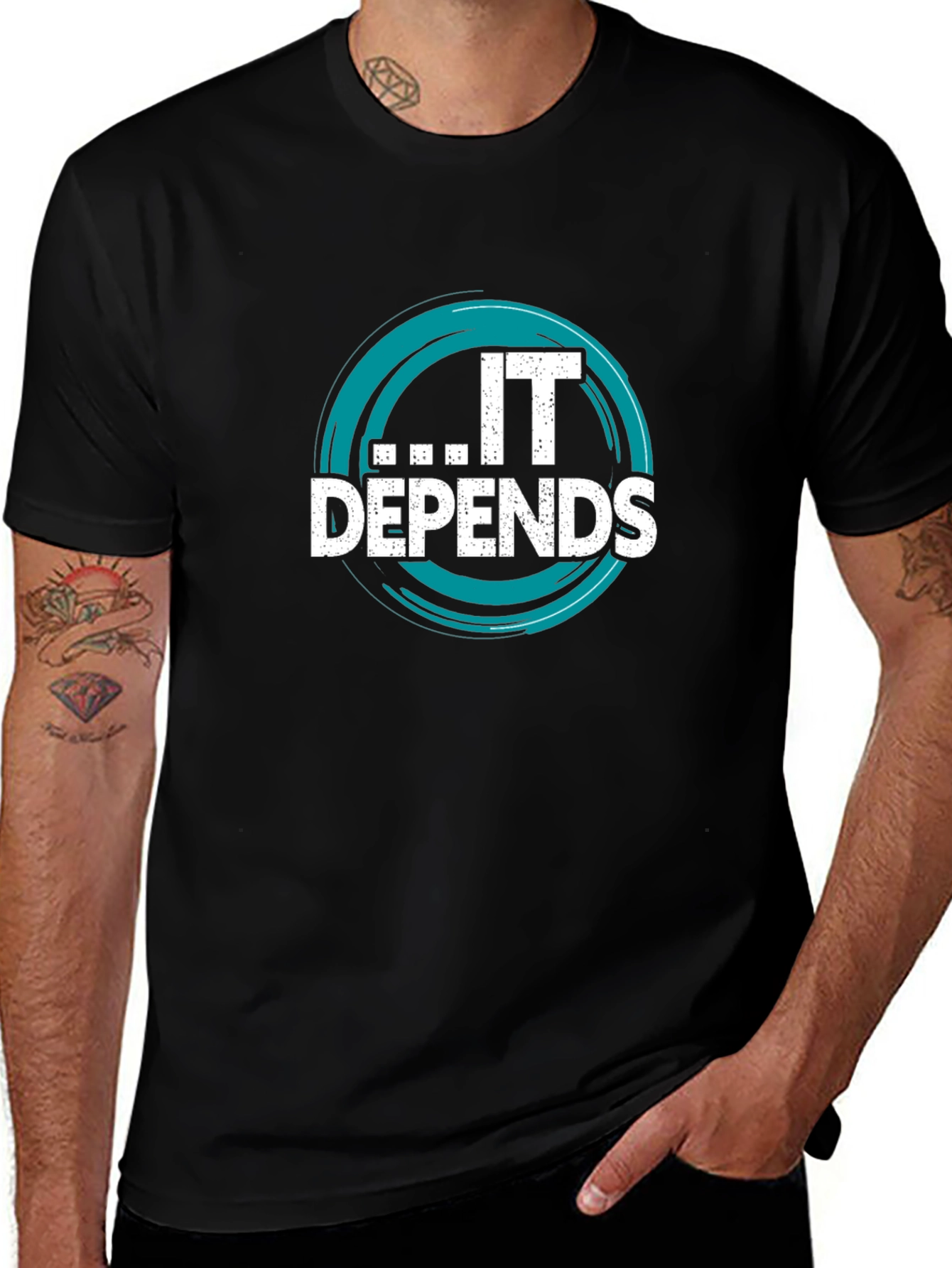 IT Depends Graphic Tee - Funny Tech T-Shirt