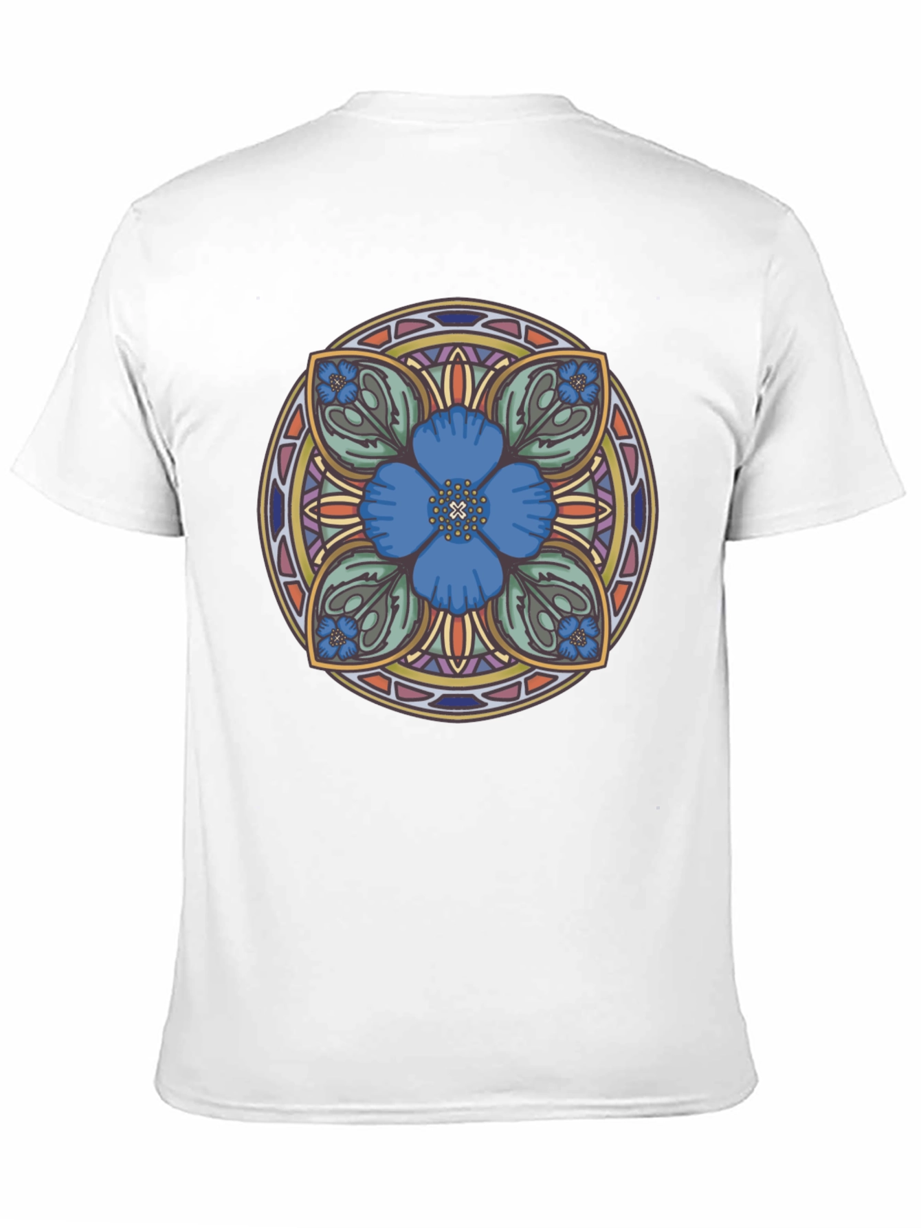 Floral Mandala Graphic Tee - Unique Artistic Design