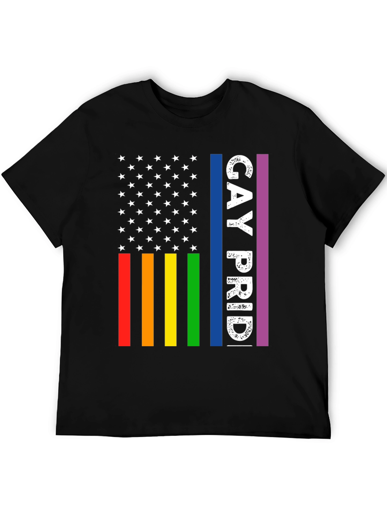 Gay Pride American Flag T-Shirt