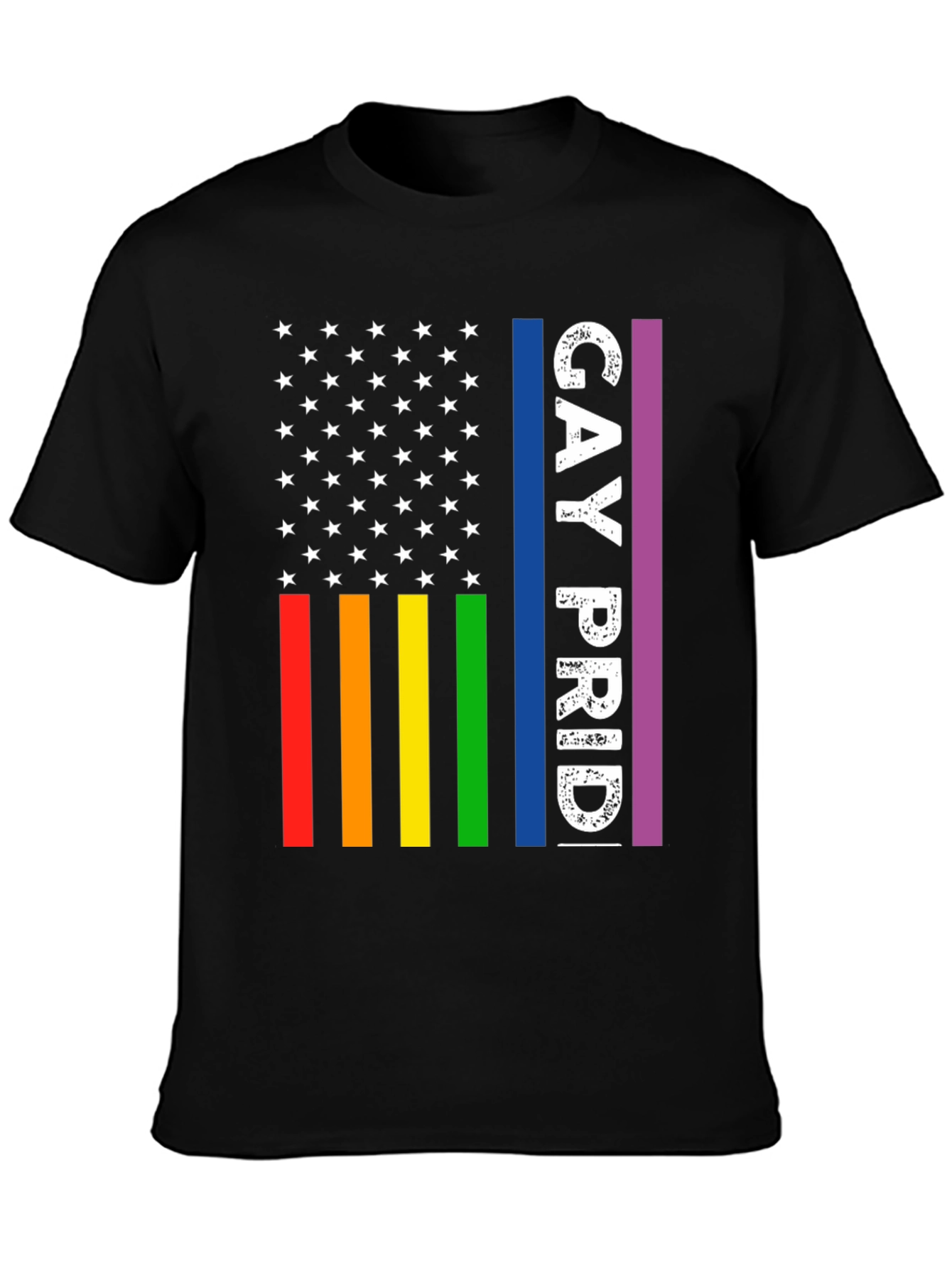 Gay Pride American Flag T-Shirt