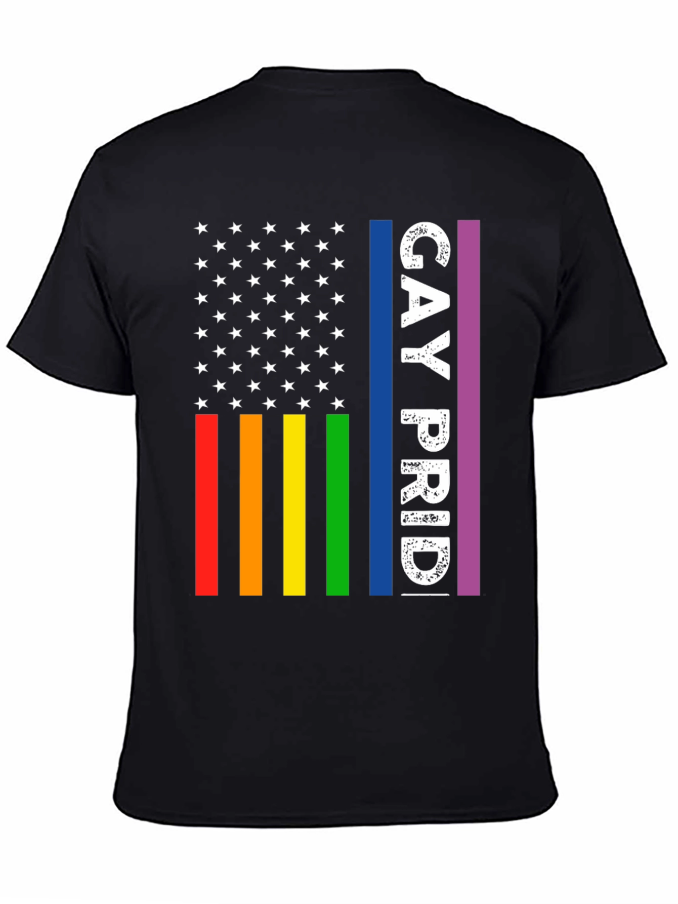 Gay Pride American Flag T-Shirt
