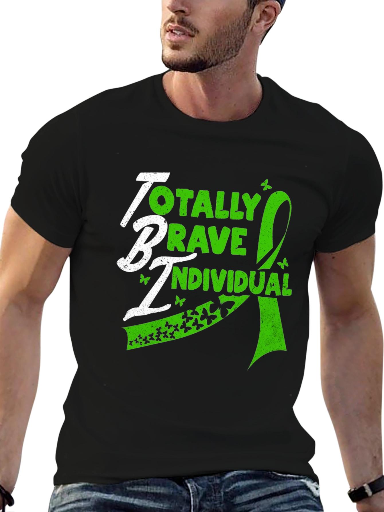 TBI Awareness Tee - Totally Brave Individual Green Ribbon