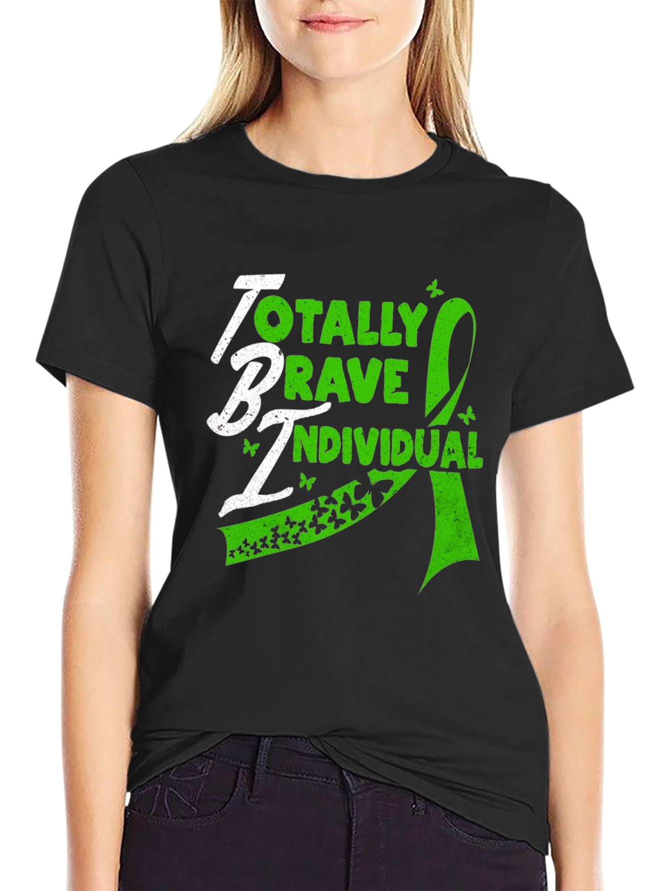 TBI Awareness Tee - Totally Brave Individual Green Ribbon