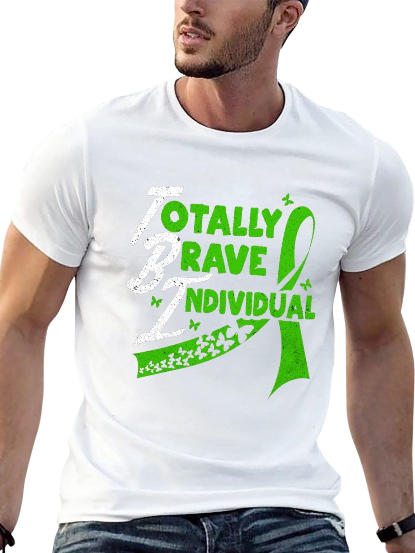 TBI Awareness Tee - Totally Brave Individual Green Ribbon