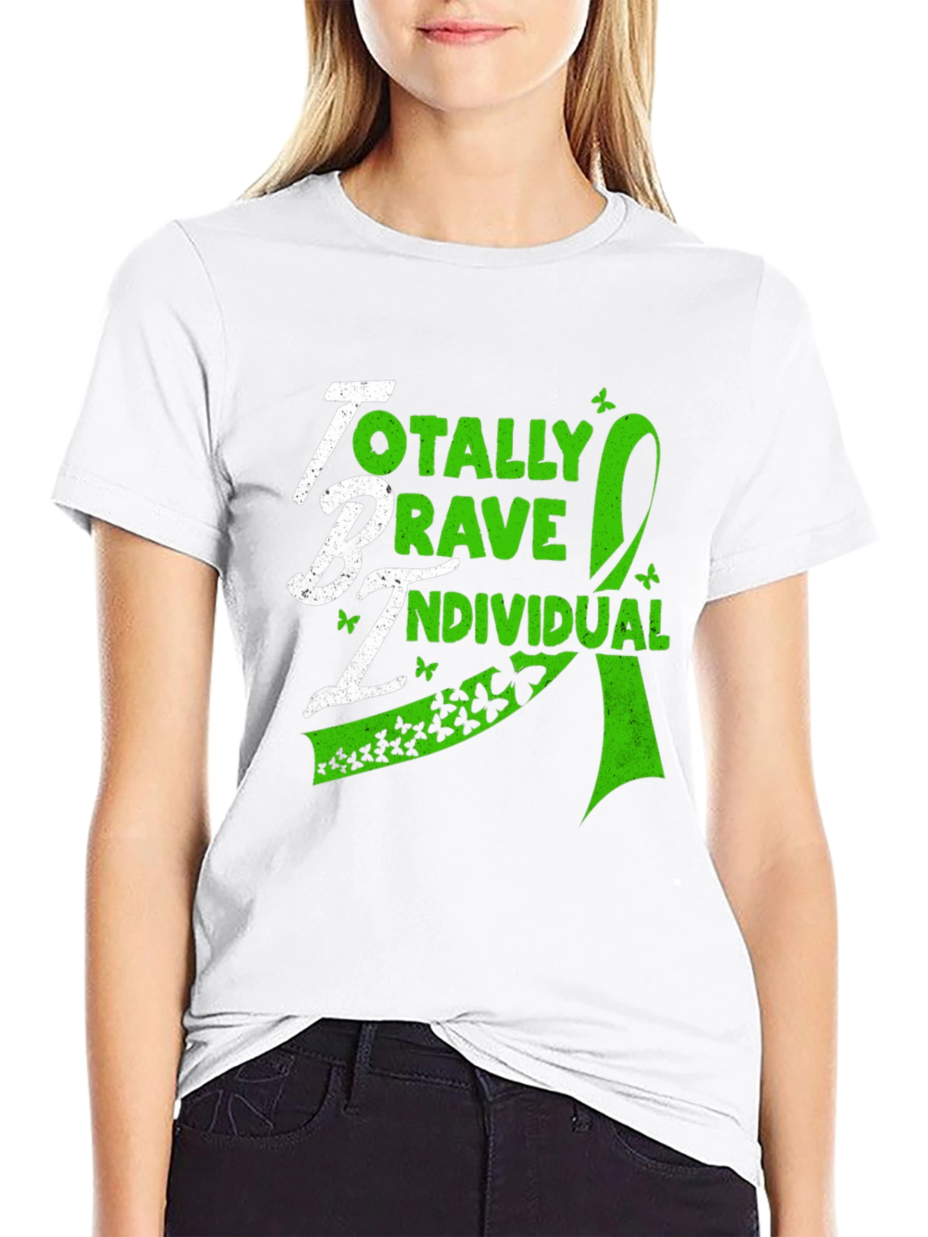 TBI Awareness Tee - Totally Brave Individual Green Ribbon