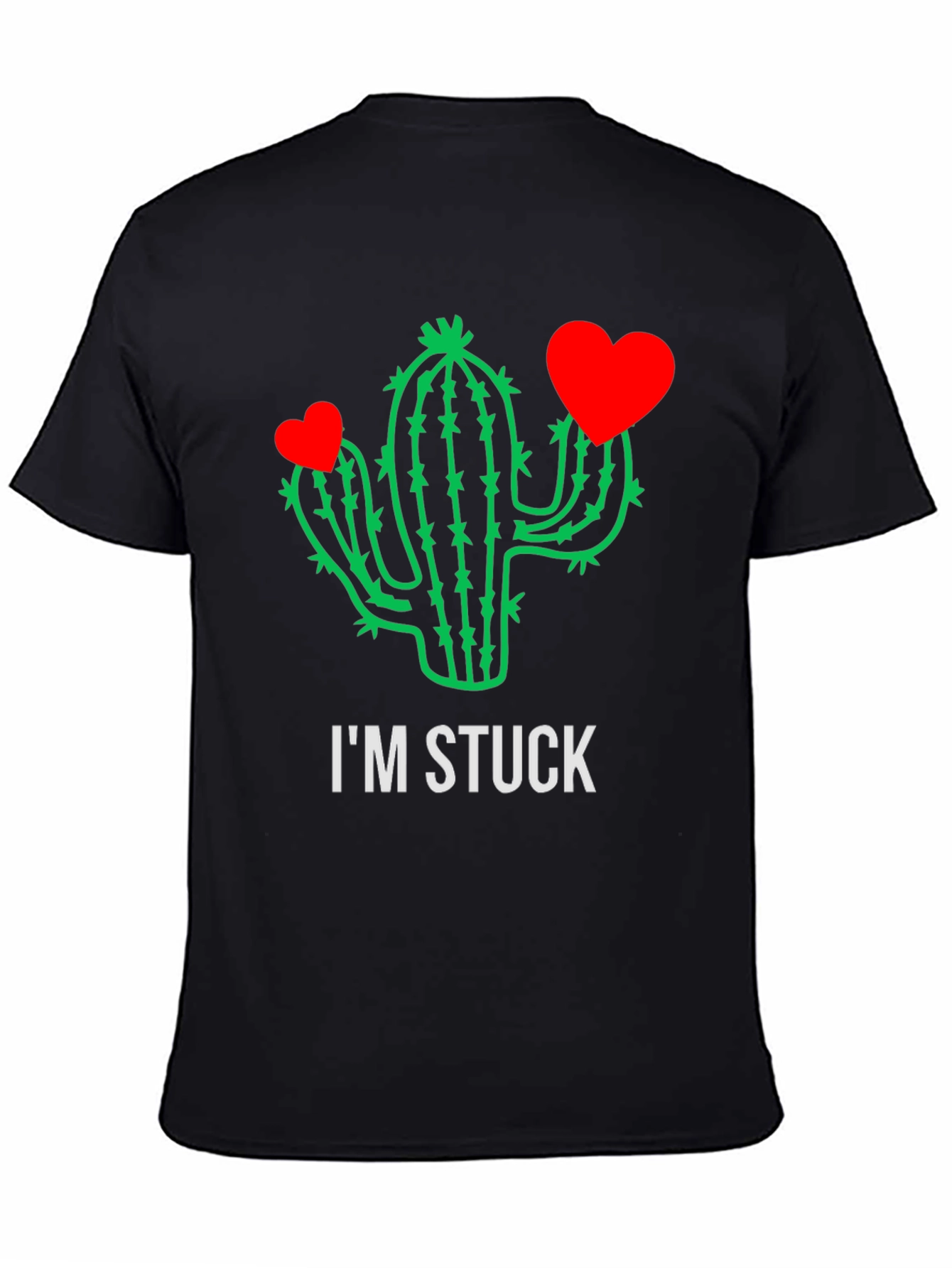 Im Stuck Cactus Heart Valentine Mens T-Shirt