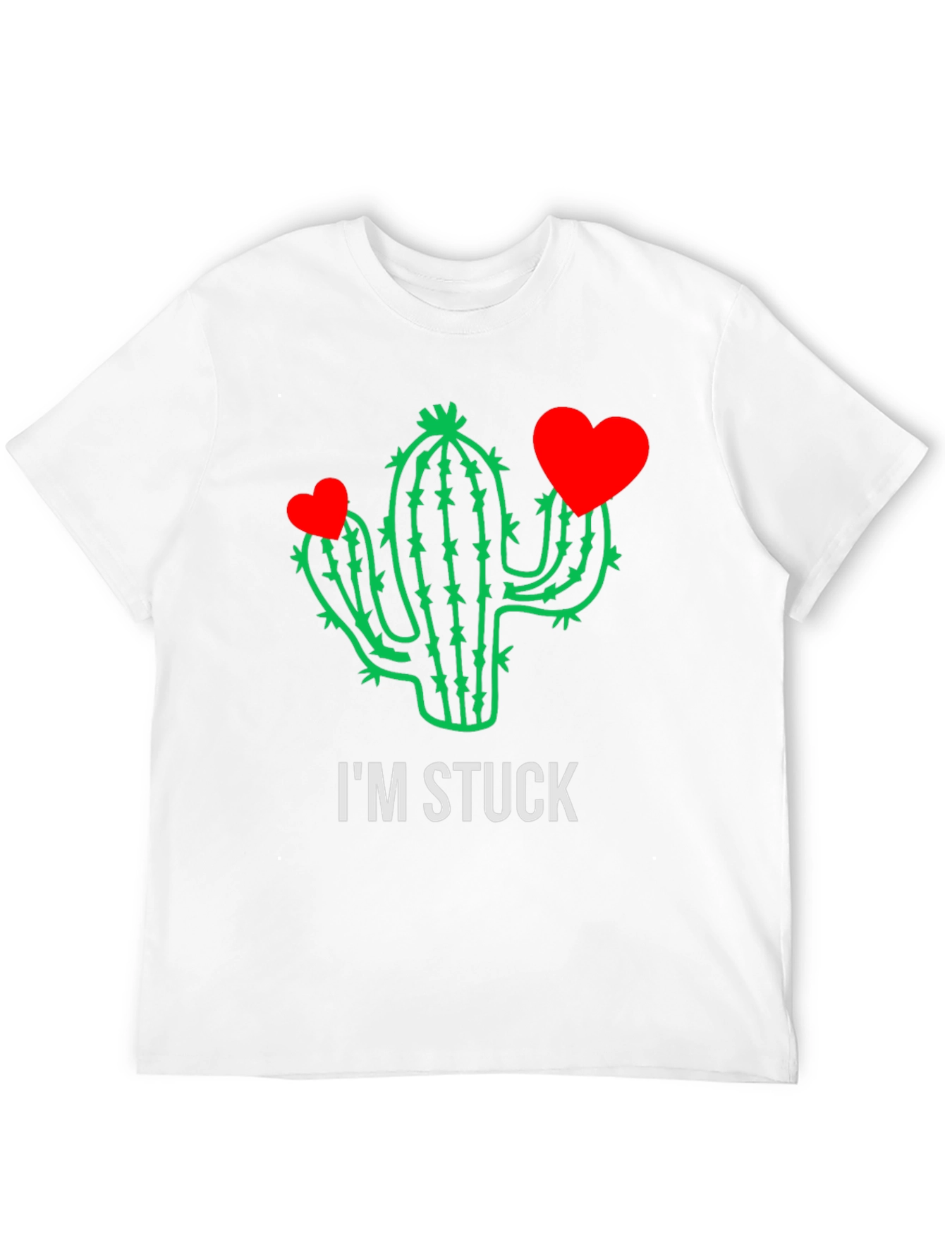 Im Stuck Cactus Heart Valentine Mens T-Shirt