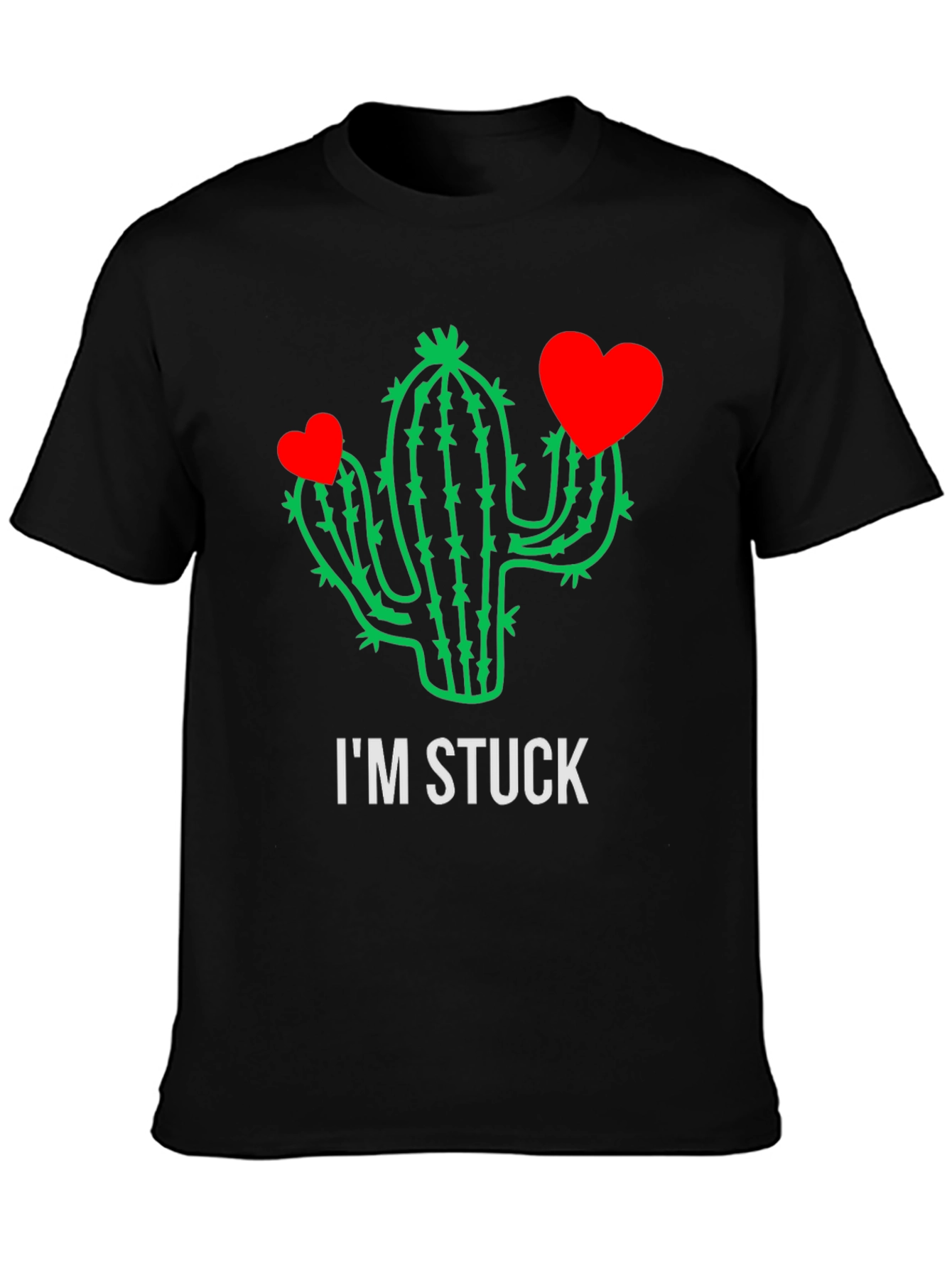 Im Stuck Cactus Heart Valentine Mens T-Shirt