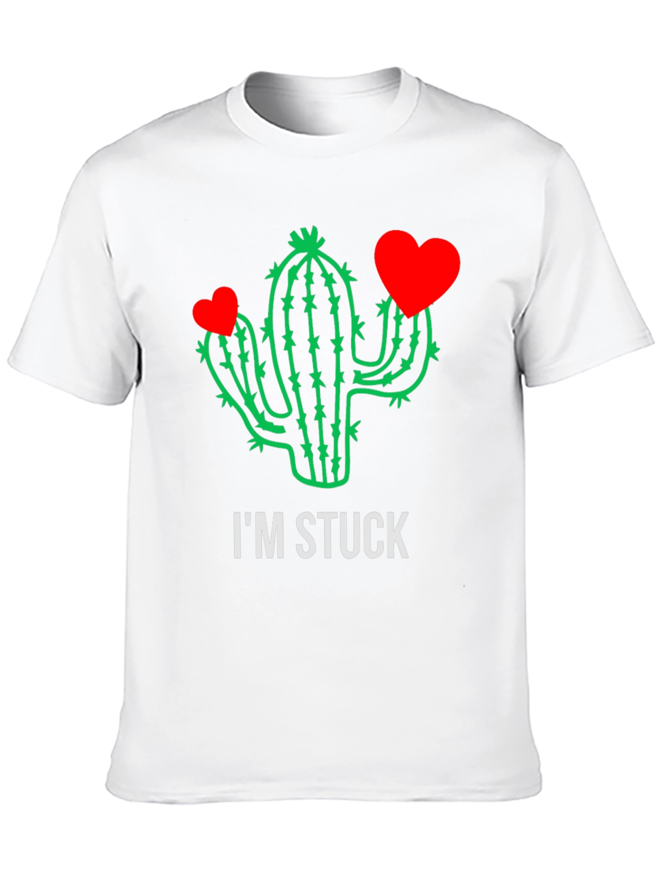 Im Stuck Cactus Heart Valentine Mens T-Shirt