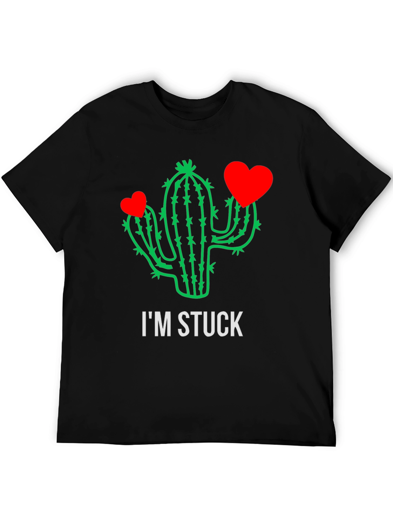 Im Stuck Cactus Heart Valentine Mens T-Shirt