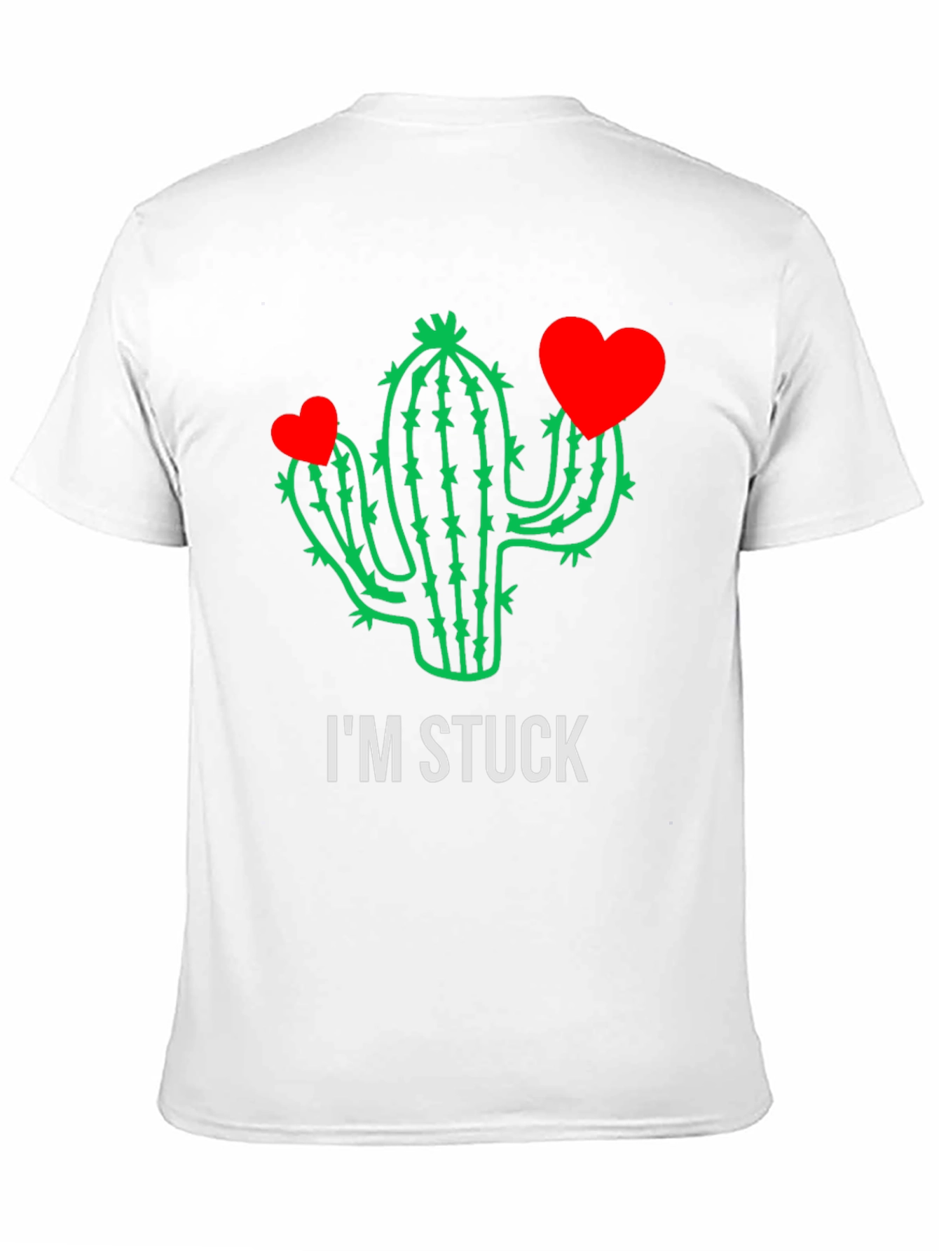 Im Stuck Cactus Heart Valentine Mens T-Shirt