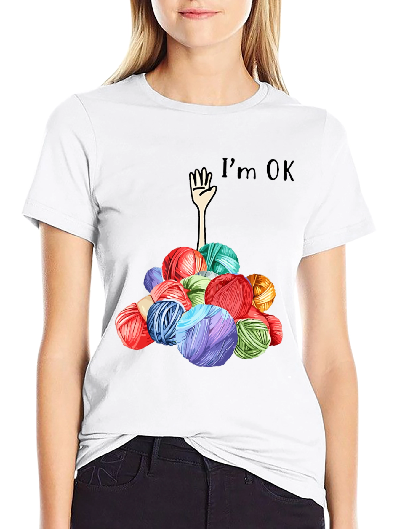 Im OK Yarn Ball Graphic Tee