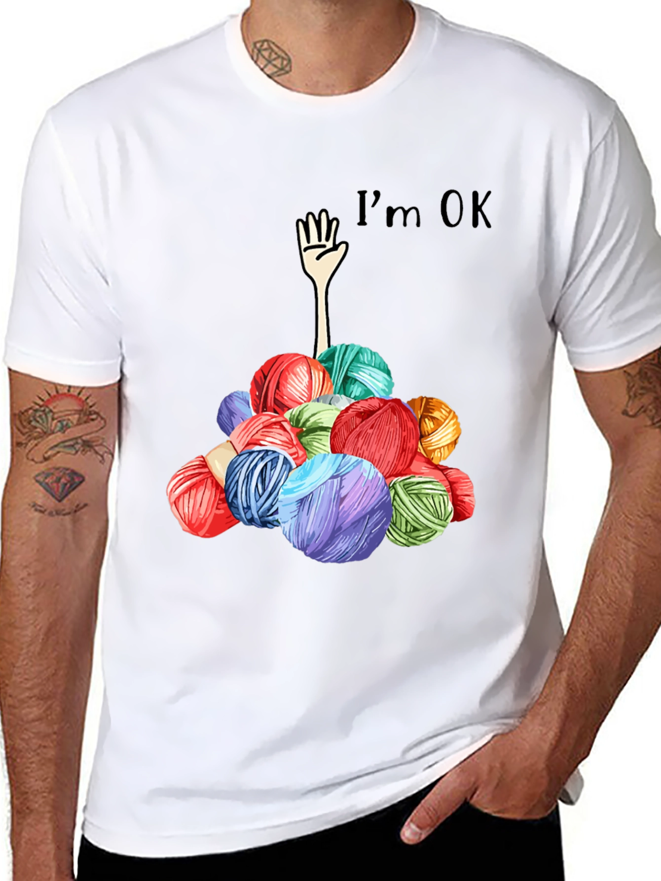 Im OK Yarn Ball Graphic Tee