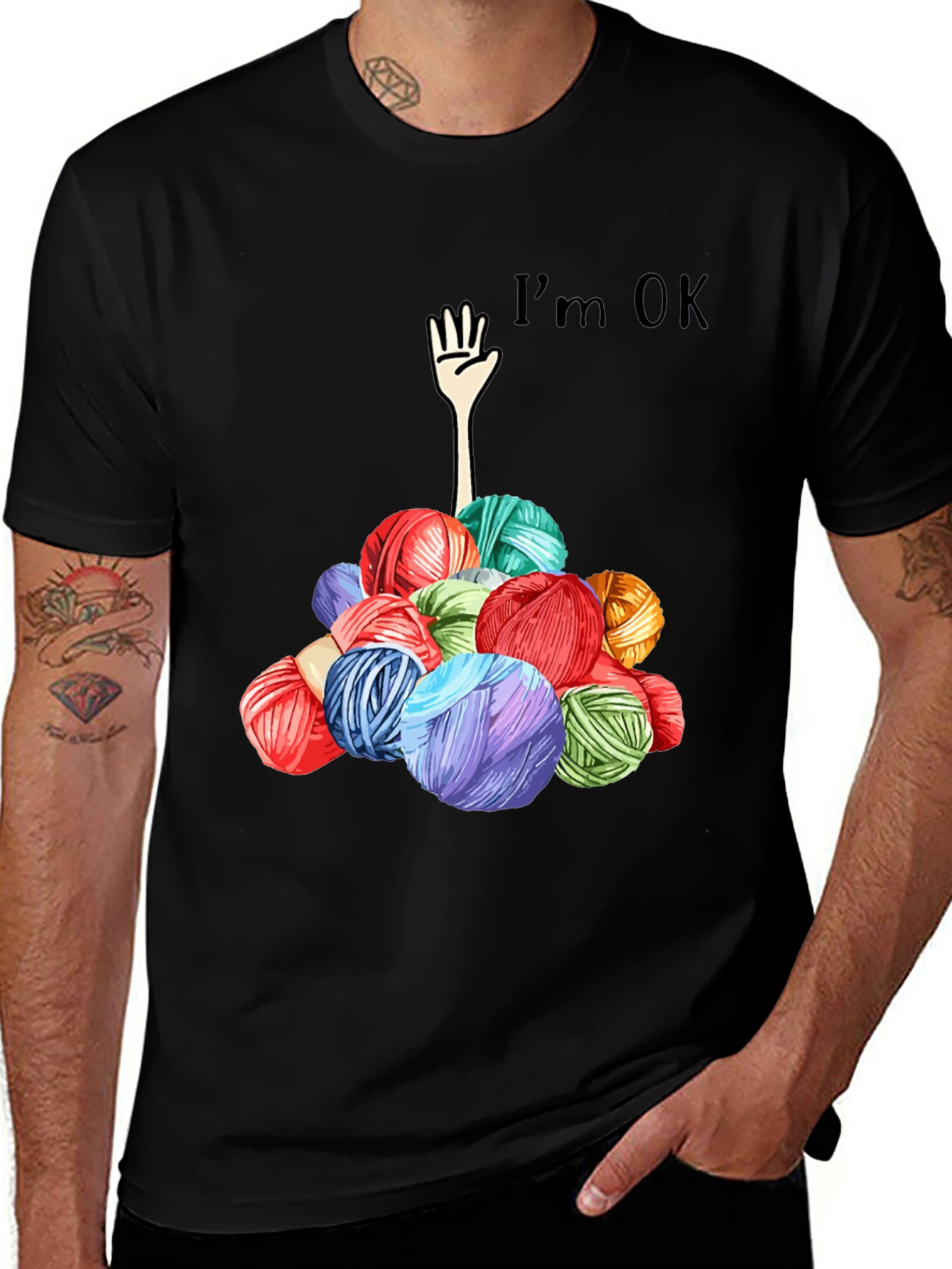 Im OK Yarn Ball Graphic Tee