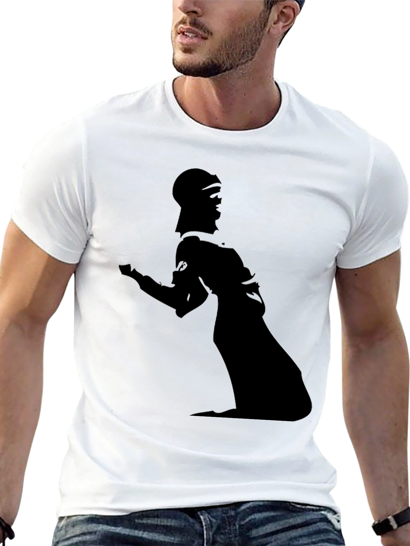 Silhouette Graphic Tee - Modern Black T-Shirt