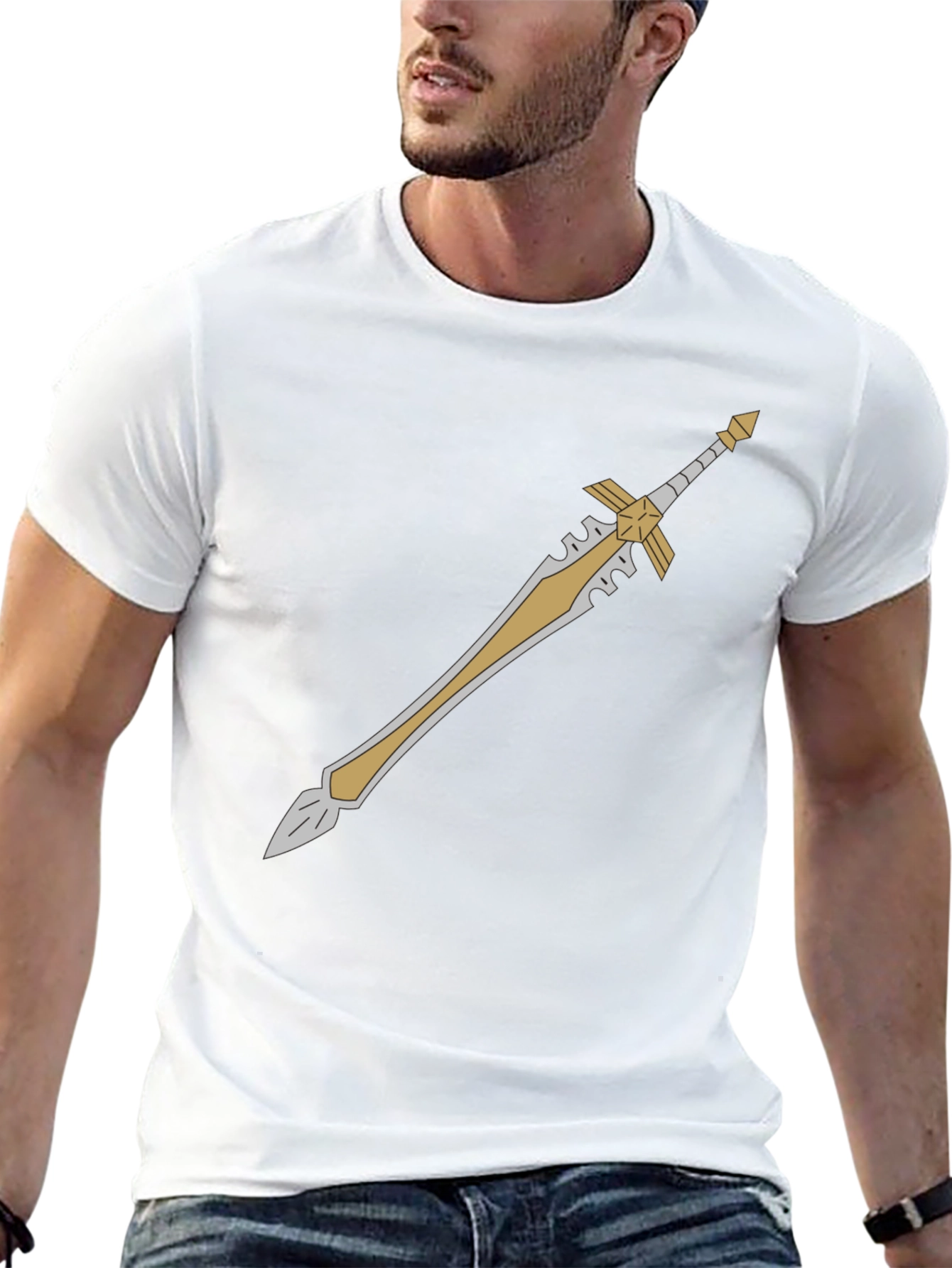 Sword Graphic Tee - Black Cotton Blend