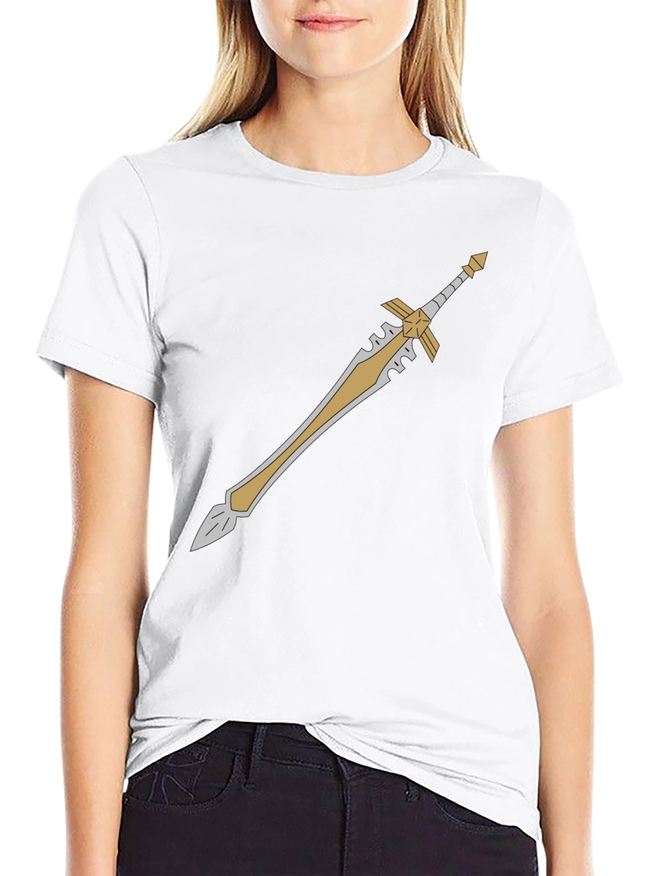 Sword Graphic Tee - Black Cotton Blend