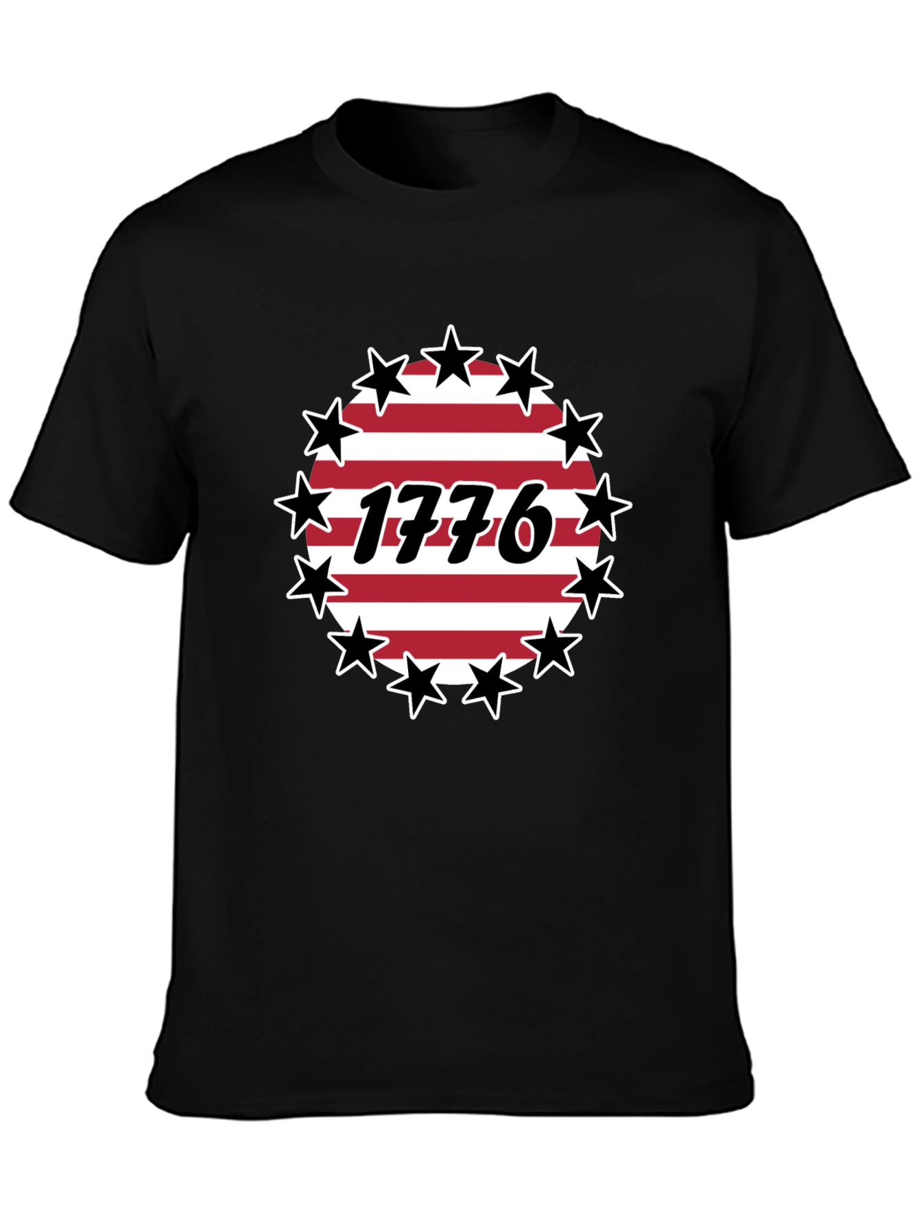 Patriotic 1776 Stars & Stripes Graphic T-Shirt