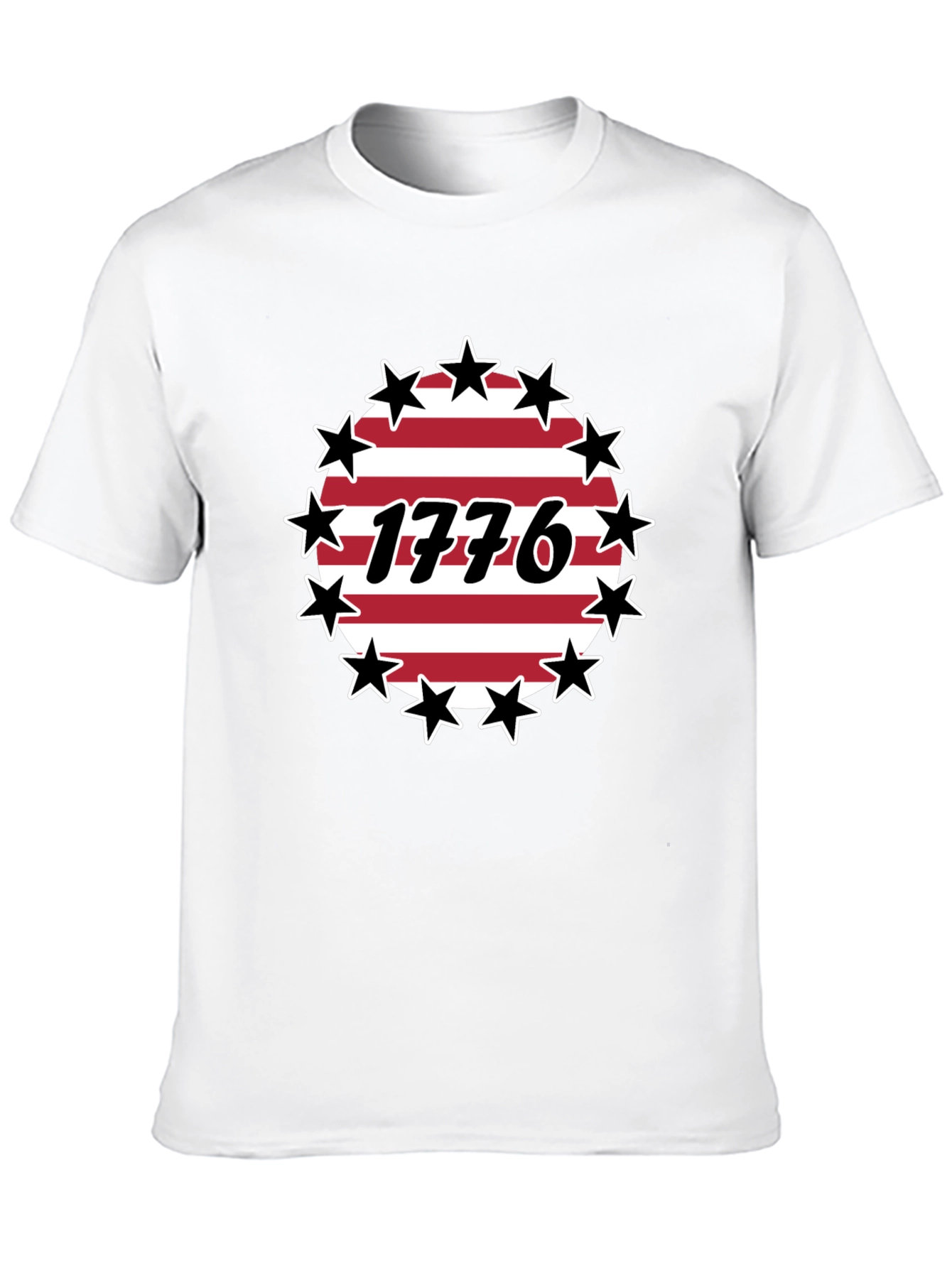 Patriotic 1776 Stars & Stripes Graphic T-Shirt