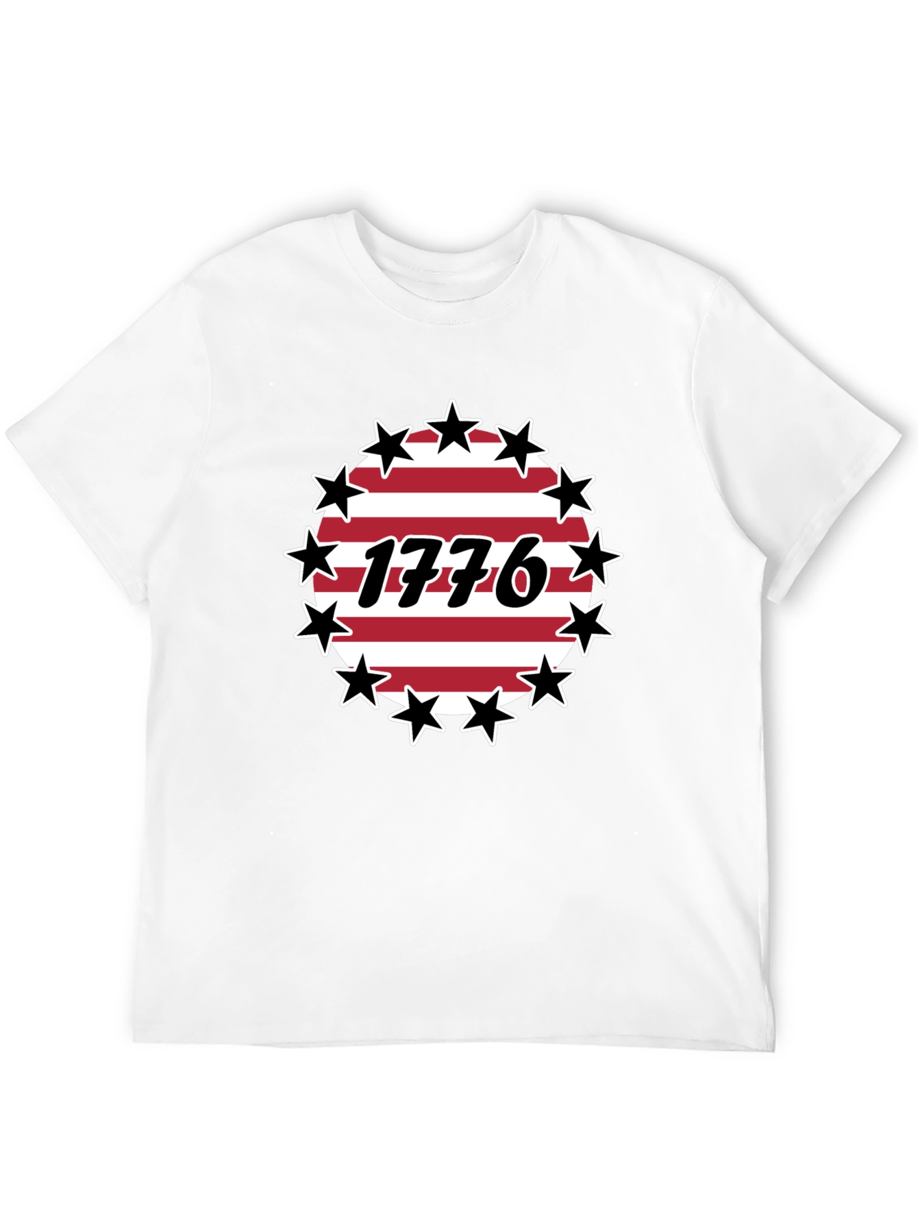Patriotic 1776 Stars & Stripes Graphic T-Shirt