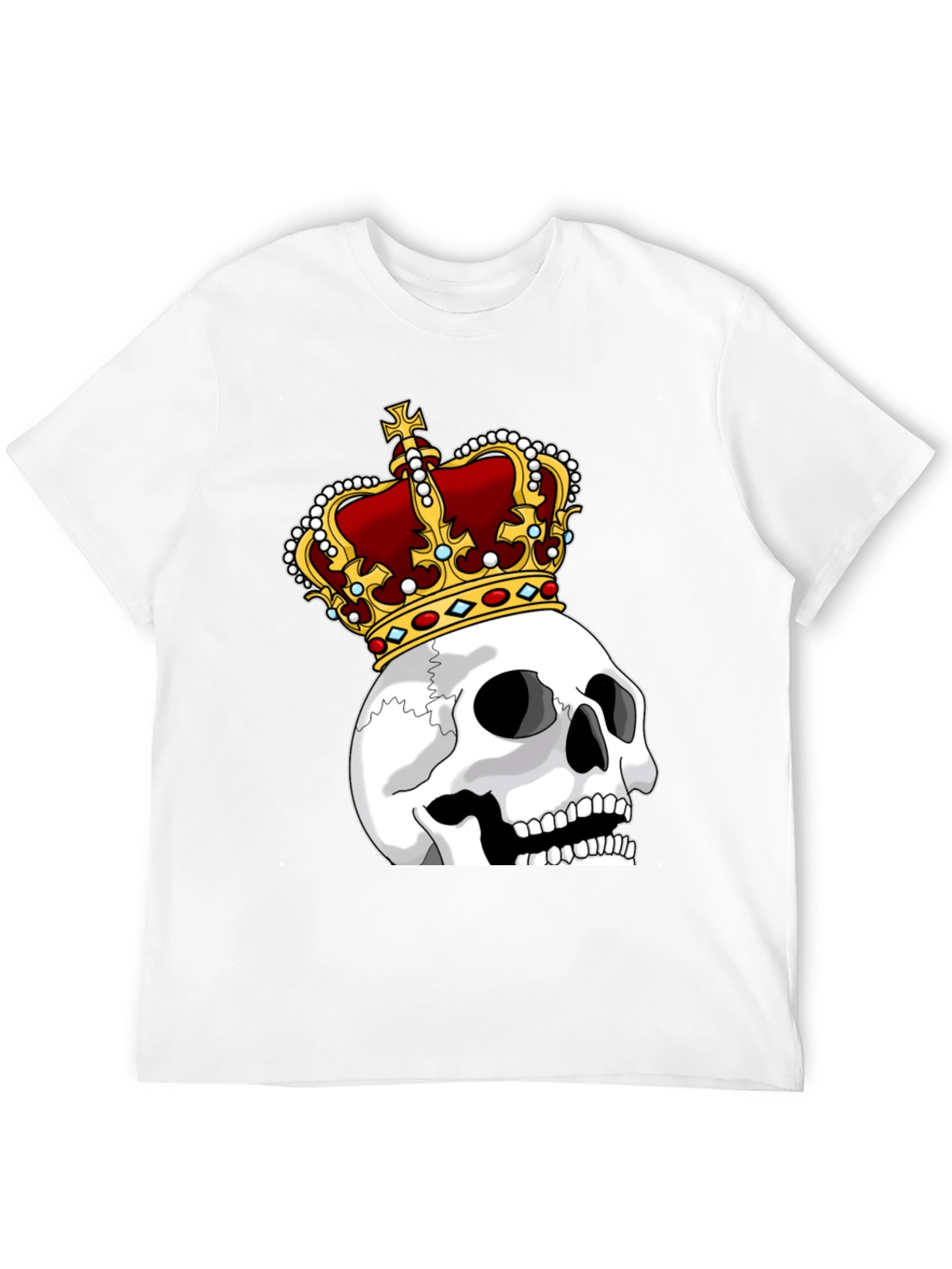 Skull King Graphic Tee - Black Cotton T-Shirt