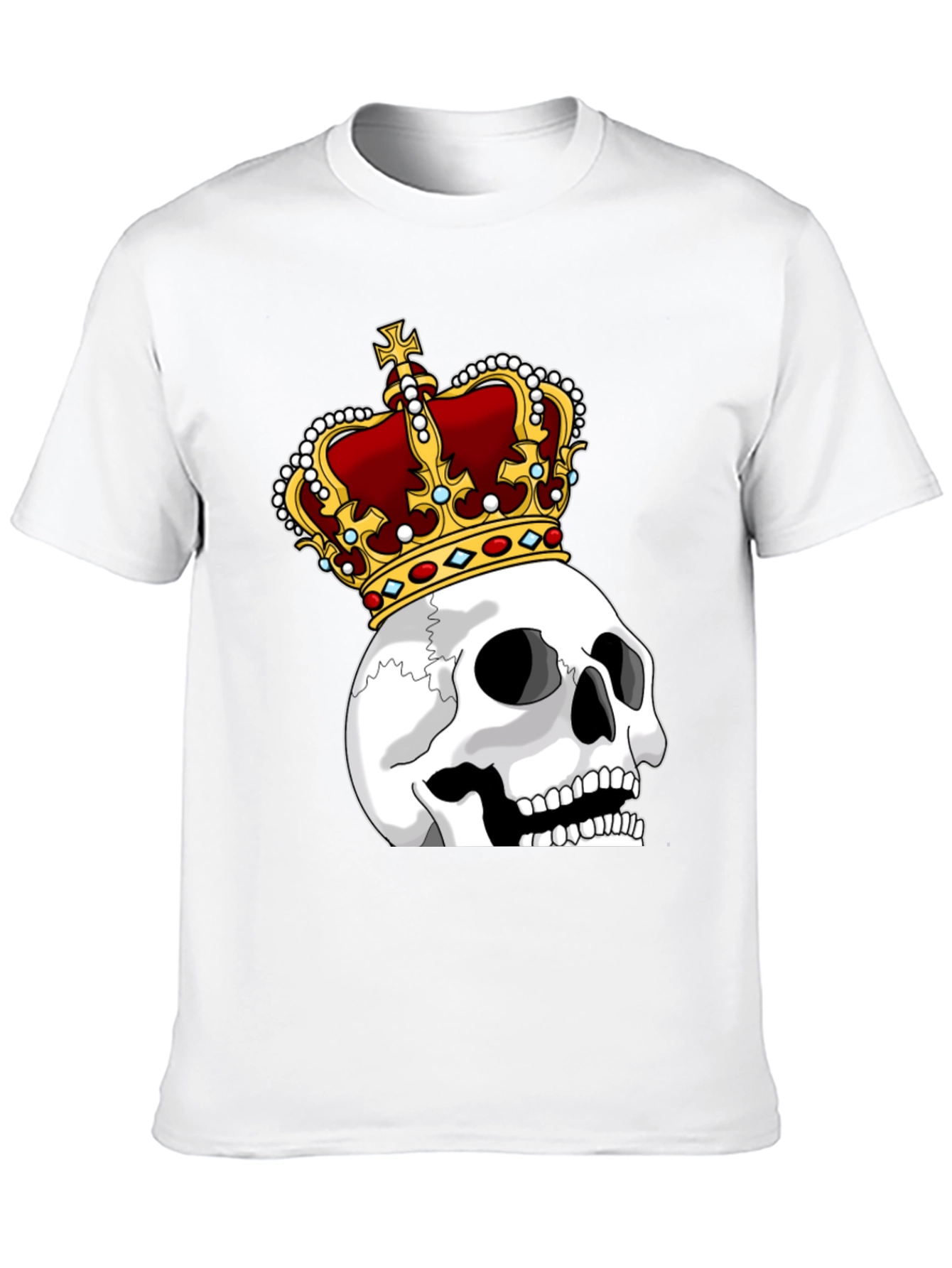 Skull King Graphic Tee - Black Cotton T-Shirt