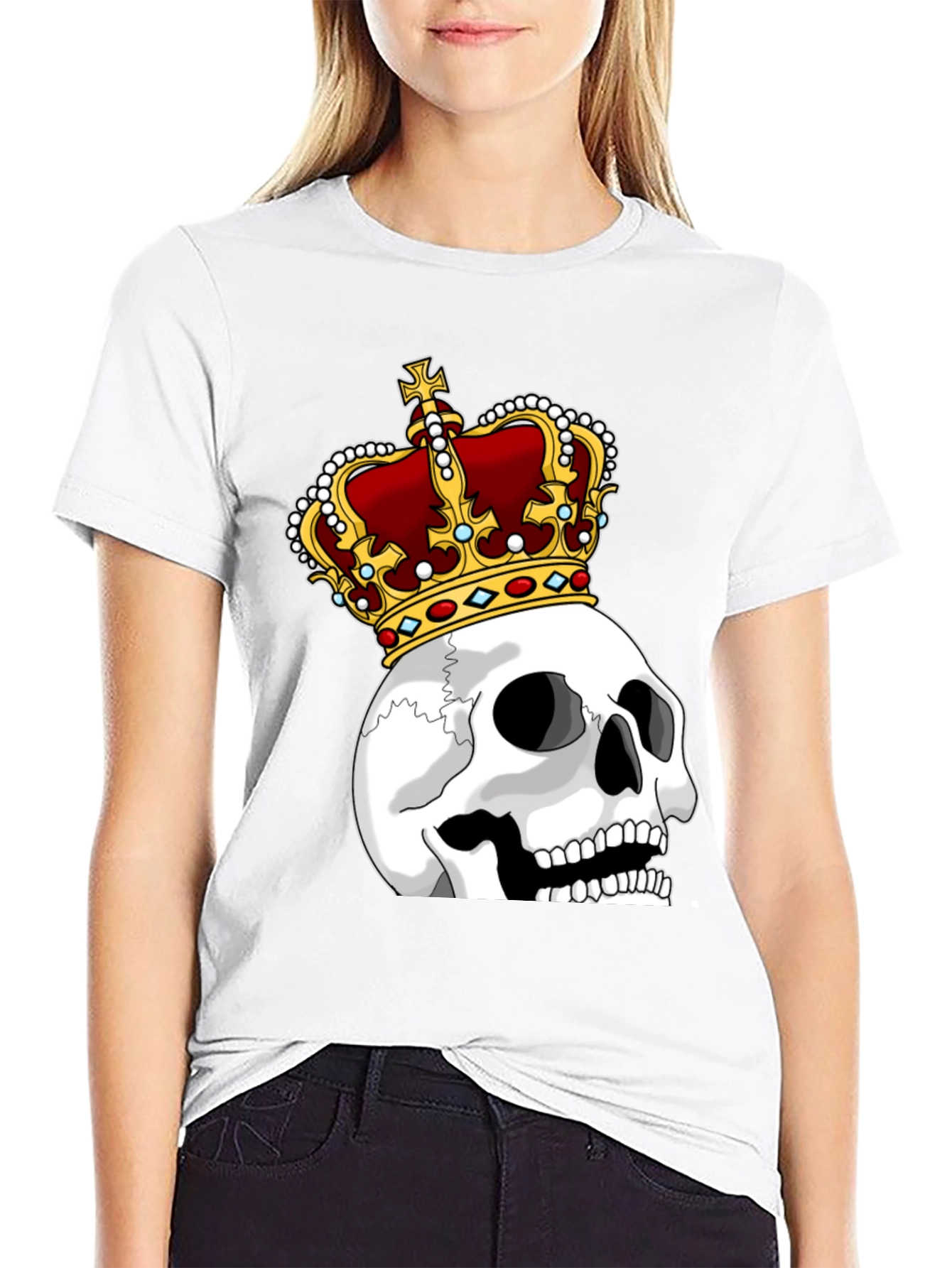 Skull King Graphic Tee - Black Cotton T-Shirt