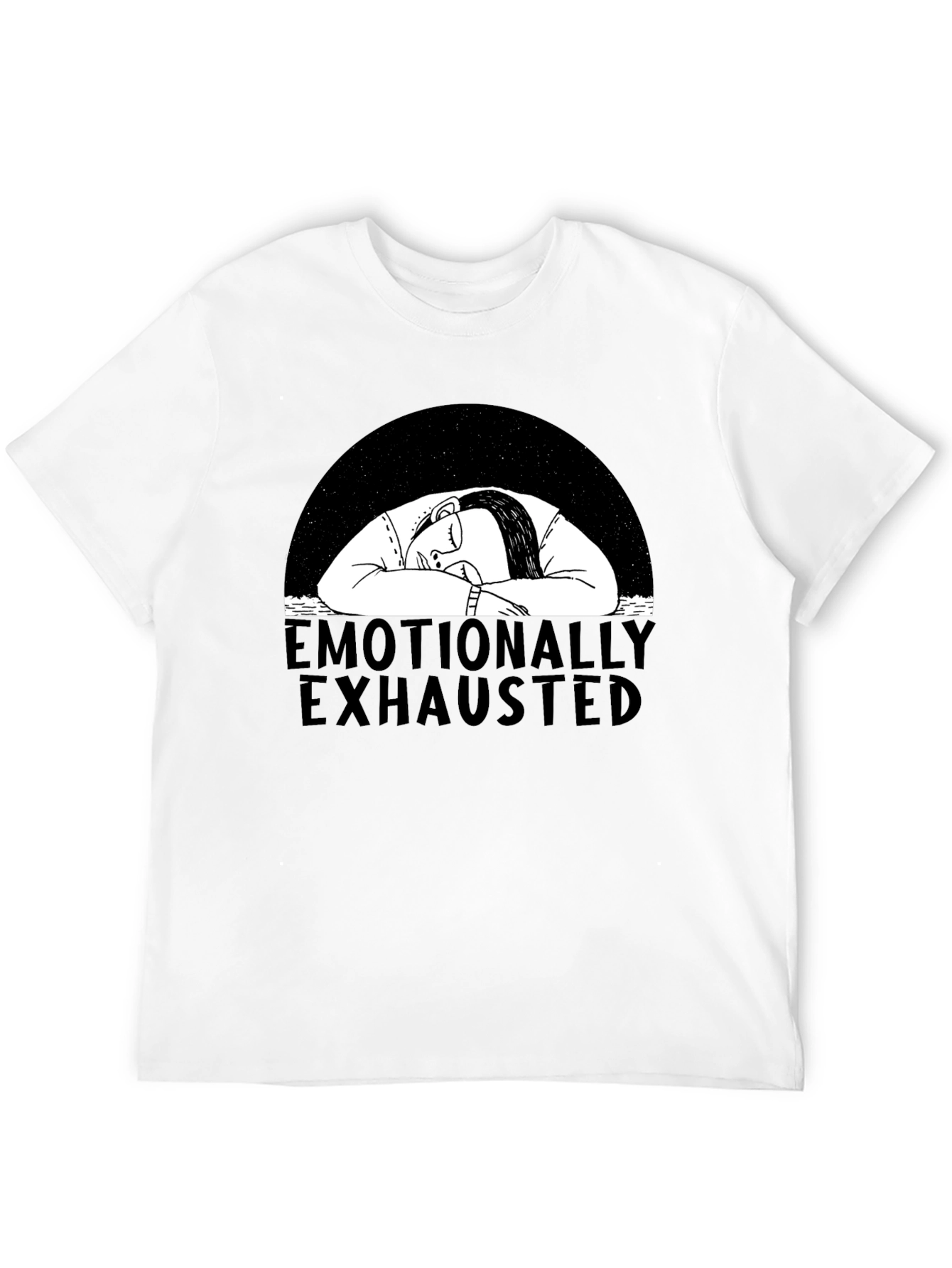 Emotionally Exhausted Graphic Tee - Black